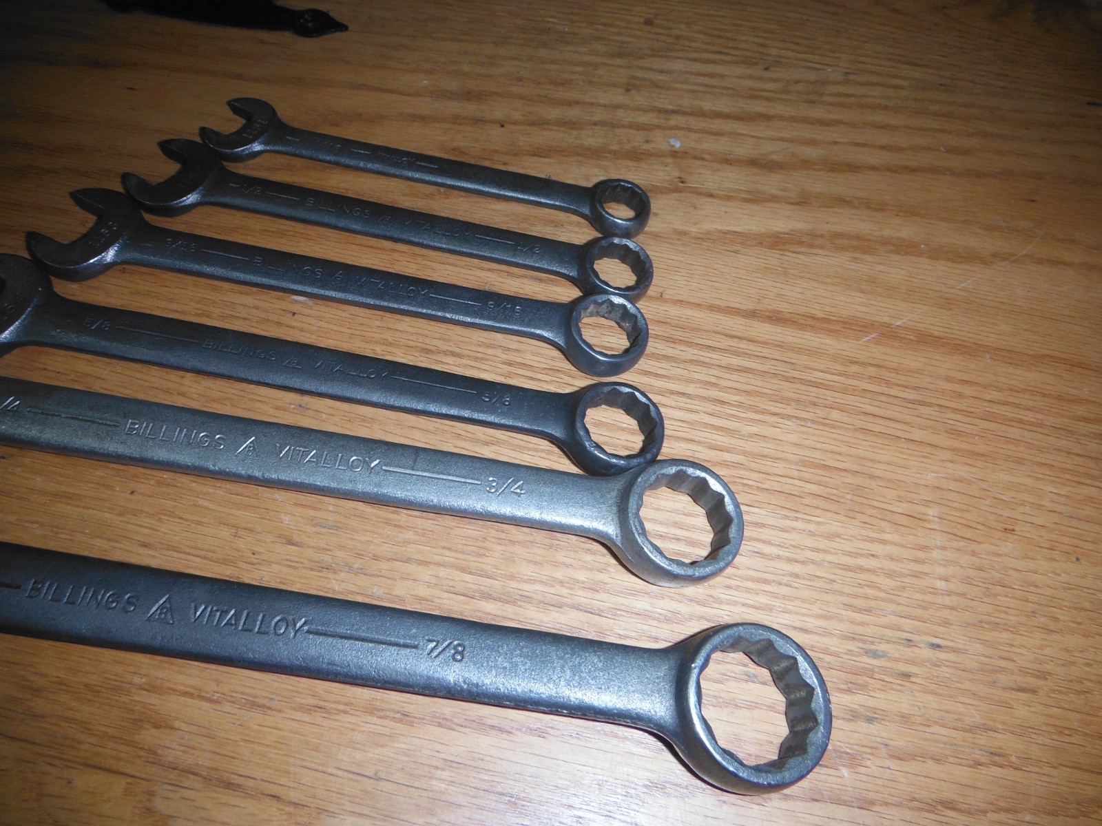 Vintage – BILLINGS VITALLOY – 7/16-7/8″ 12 Point – 6 pcs. Wrench Set USA