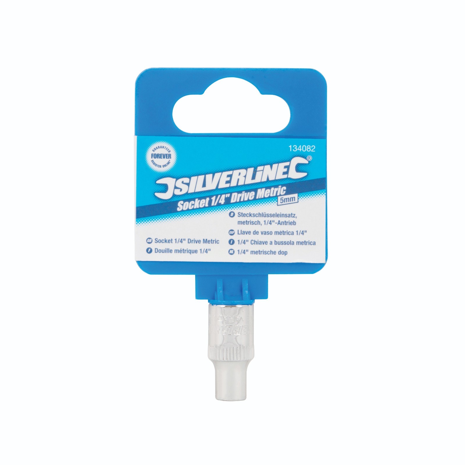5mm 6 Point Socket 1/4″ Drive Metric 134082 Silverline Mechanical Engineering