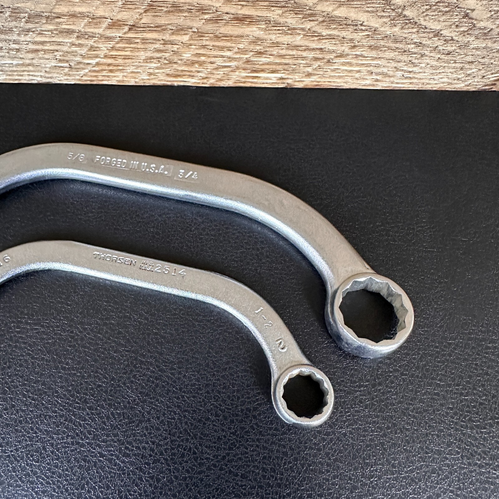 Duro-Chrome & Thorsen OBSTRUCTION WRENCH 7/16″x1/2″, 5/8″x3/4″ Half Moon Box End