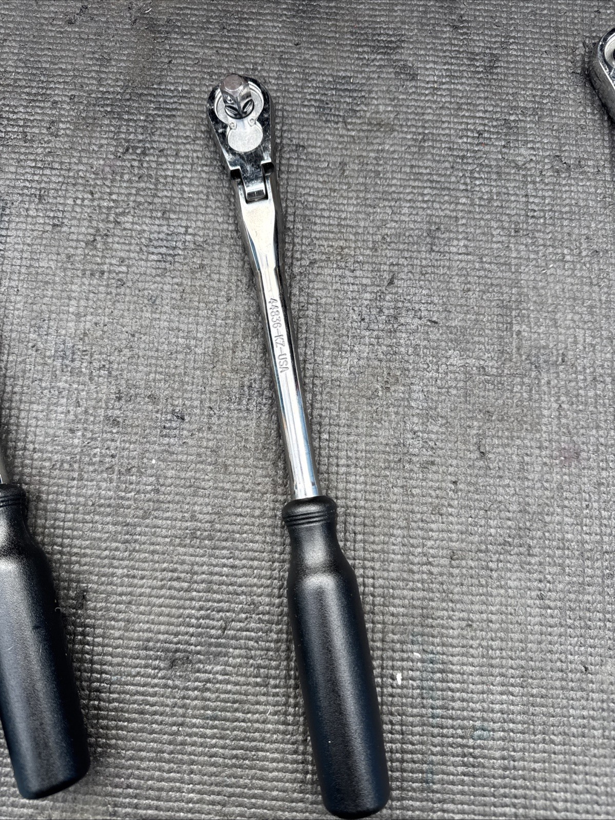 Sears Craftsman 12″ Flex Head Ratchet 3/8″ Drive Black 44836 KZ USA Nos