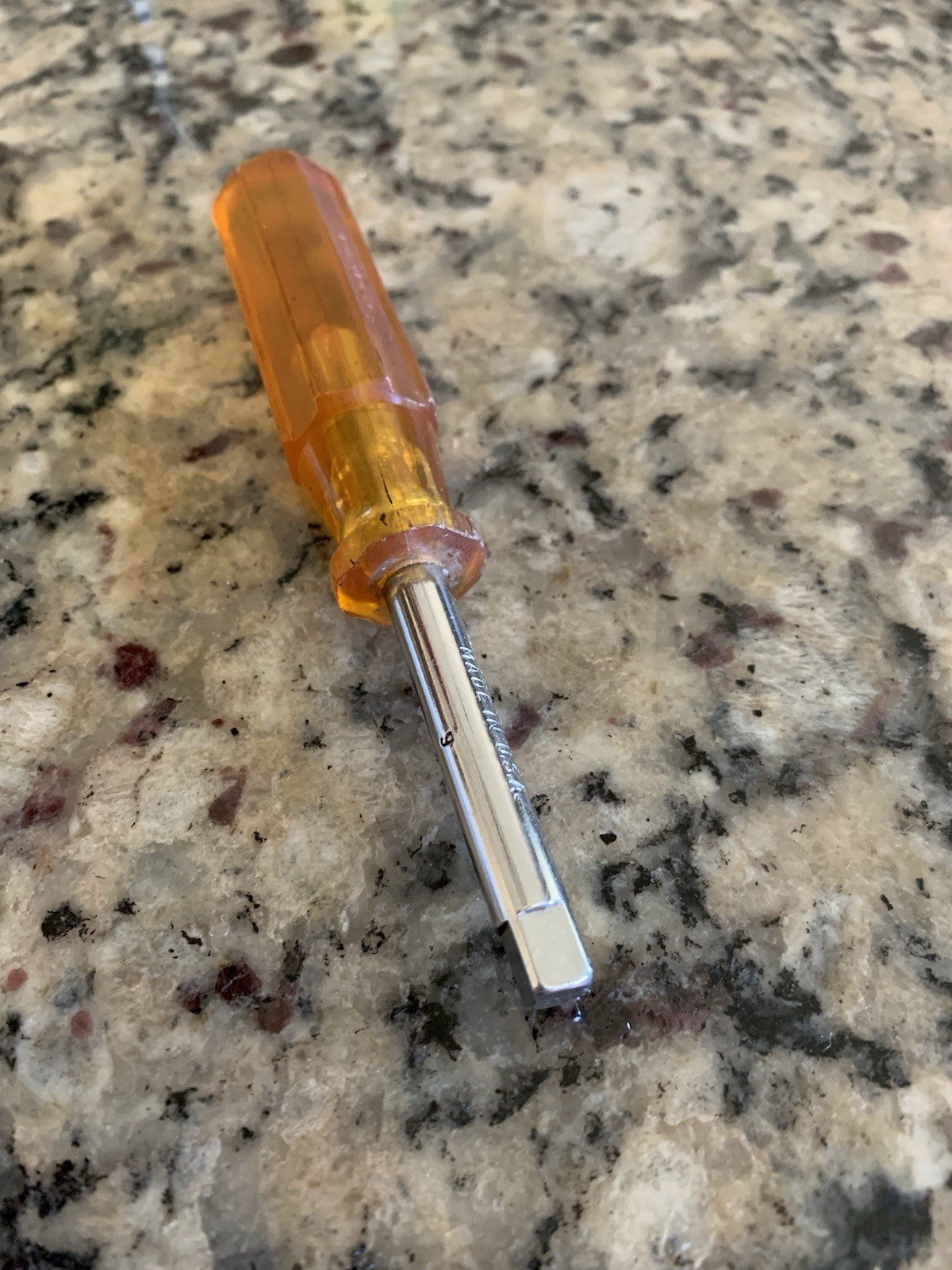🟡 Vintage Super Snap-On TM4 1/4″ Socket Shank Driver CLEAR AMBER HANDLE