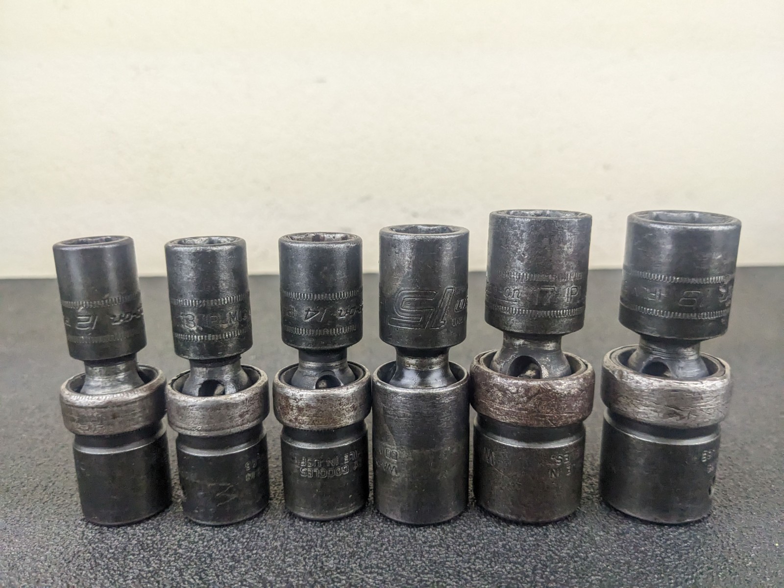 #bl432 Snap On Tools IPLM 1/2” Impact Swivel Socket Set 12,13,14,15,17,18mm