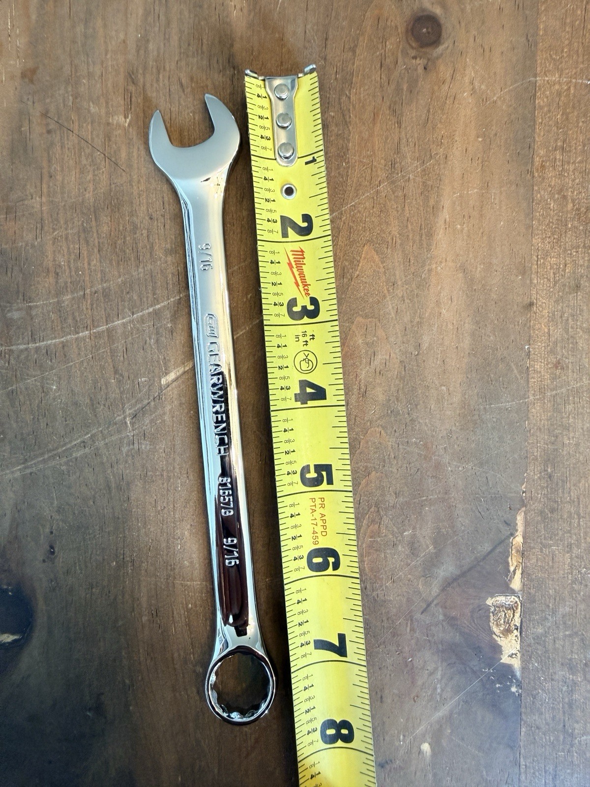 GEARWRENCH Combination Wrench Polished Chrome Open End & 12pt Box End- SAE Sizes