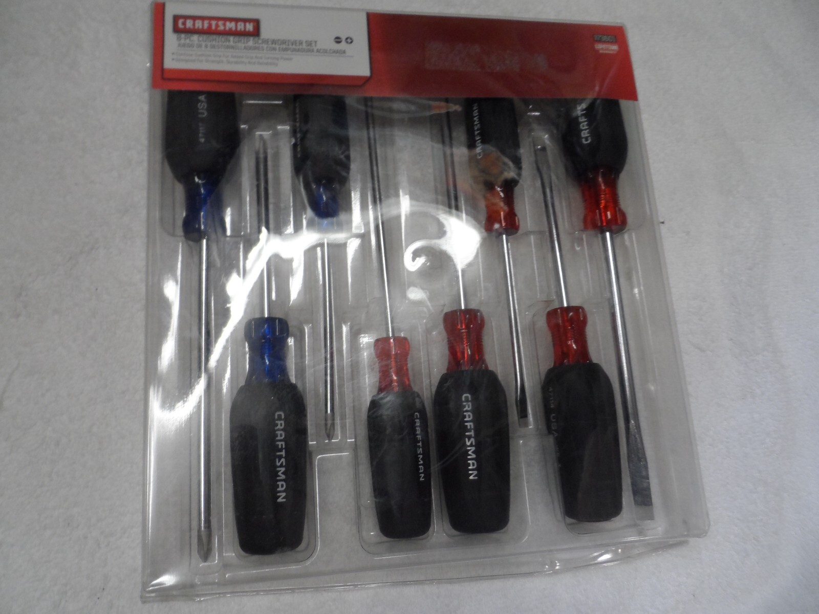 Craftsman Cushion Grip Screwdriver Set, 8 pcs USA NOS – Part # 73601