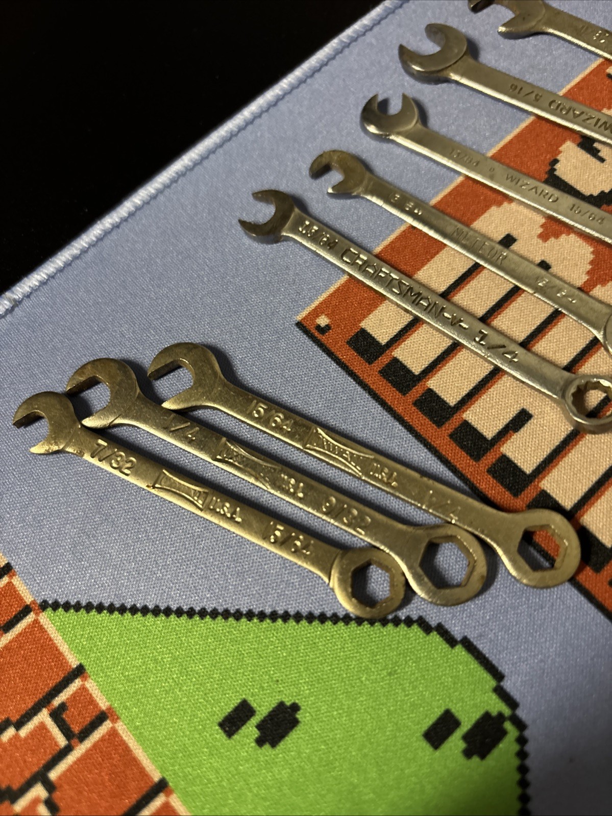 Craftsman SAE Midget Mini Ignition Wrenches USA 17 pcs Mixed Brands