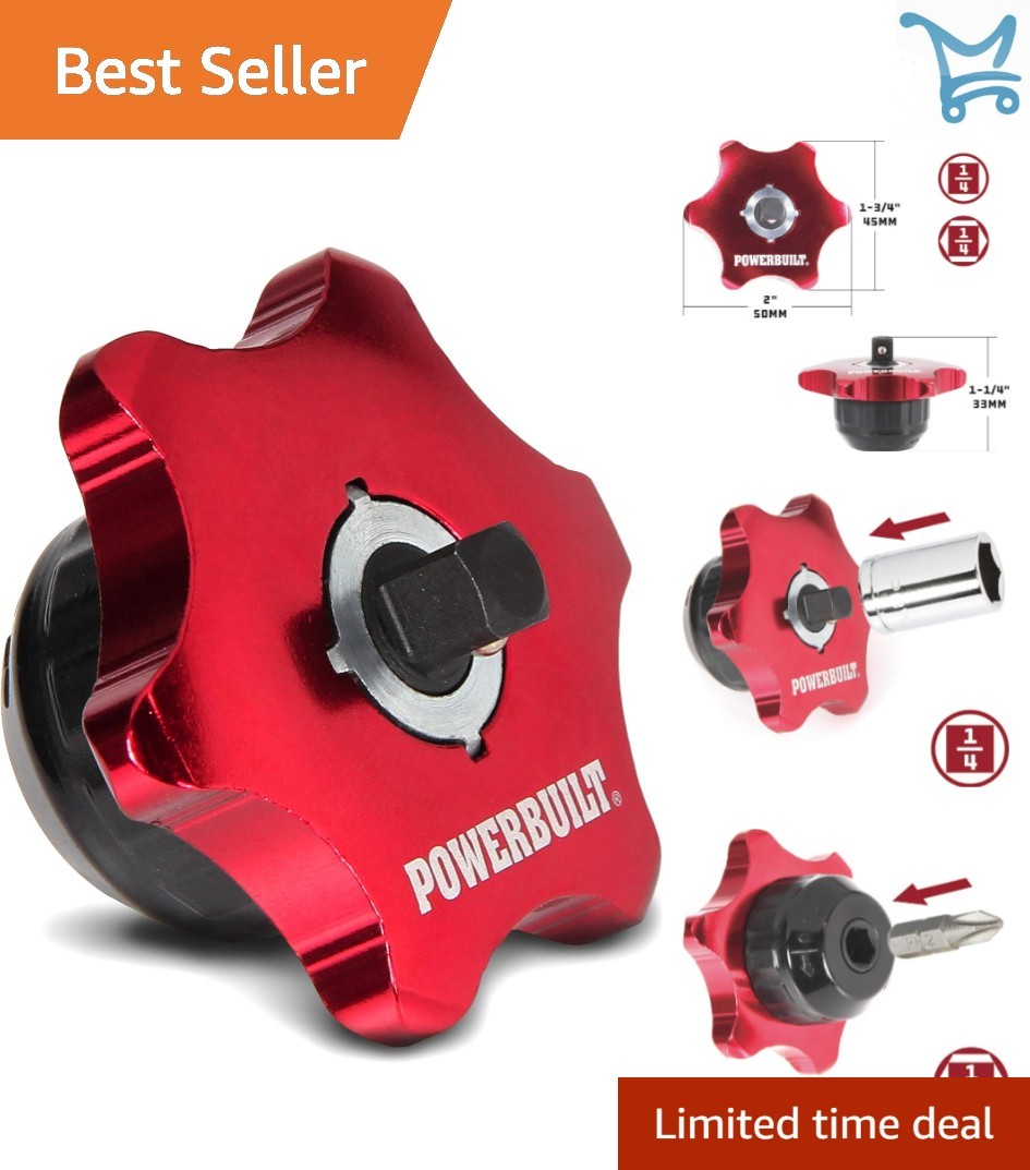 1/4-Inch Drive Finger Ratchet Dual-Sided Compact Lightweight Aluminum Reversible