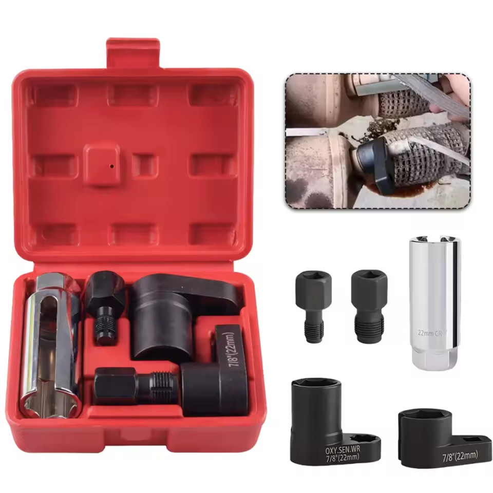 5Pcs O2 Oxygen Sensor Socket Wrench 3/8″ 1/2″ 22mm Auto Repair Installer Tool