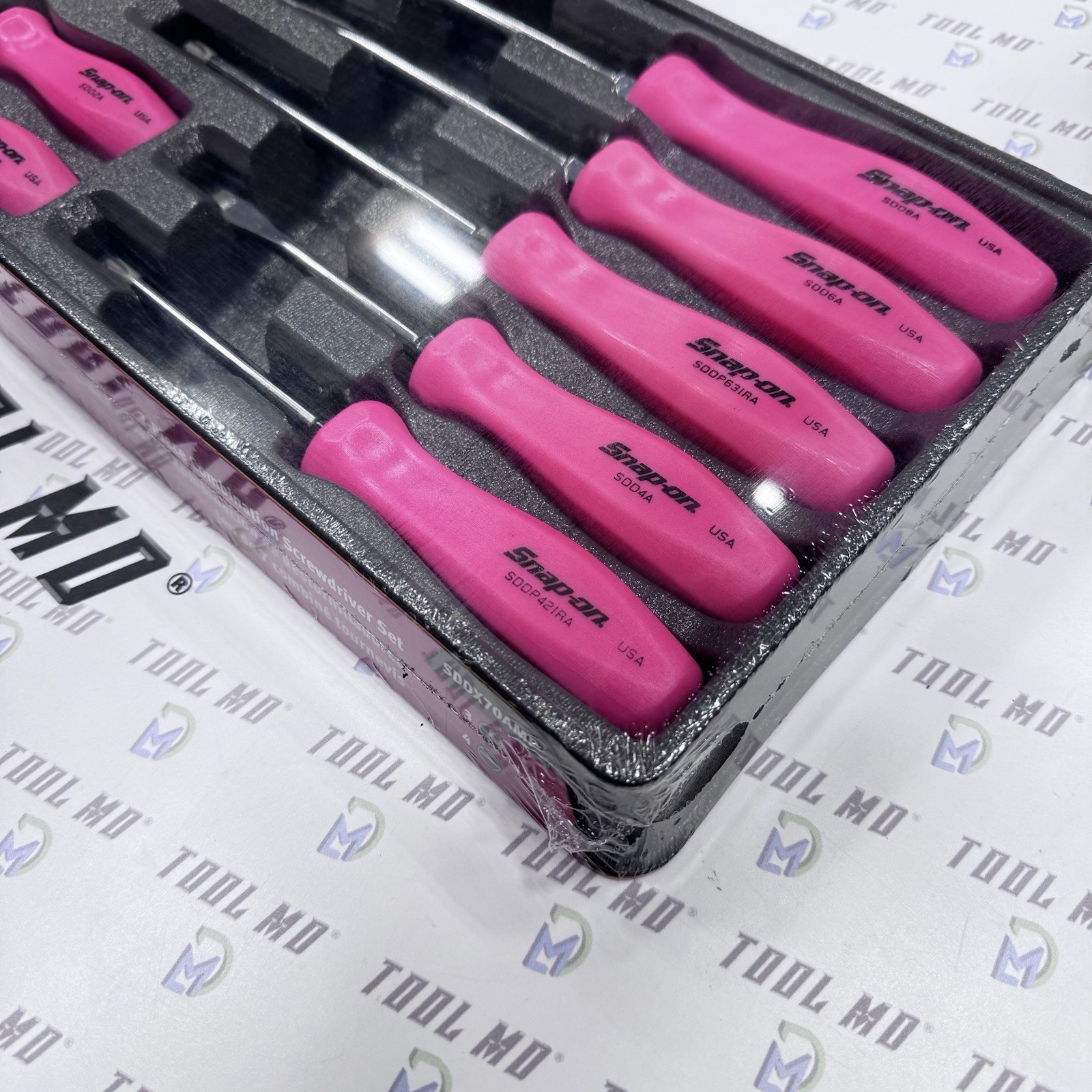 Snap-on Tools USA RARE 7pc CLASSIC PINK Hard Grip Screwdriver Set SDDX70AMP