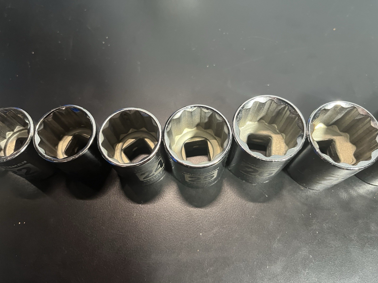 Craftsman USA EZ Read 1/2” Metric Sockets 21mm-36mm 12 Piece Set – Lightly Used