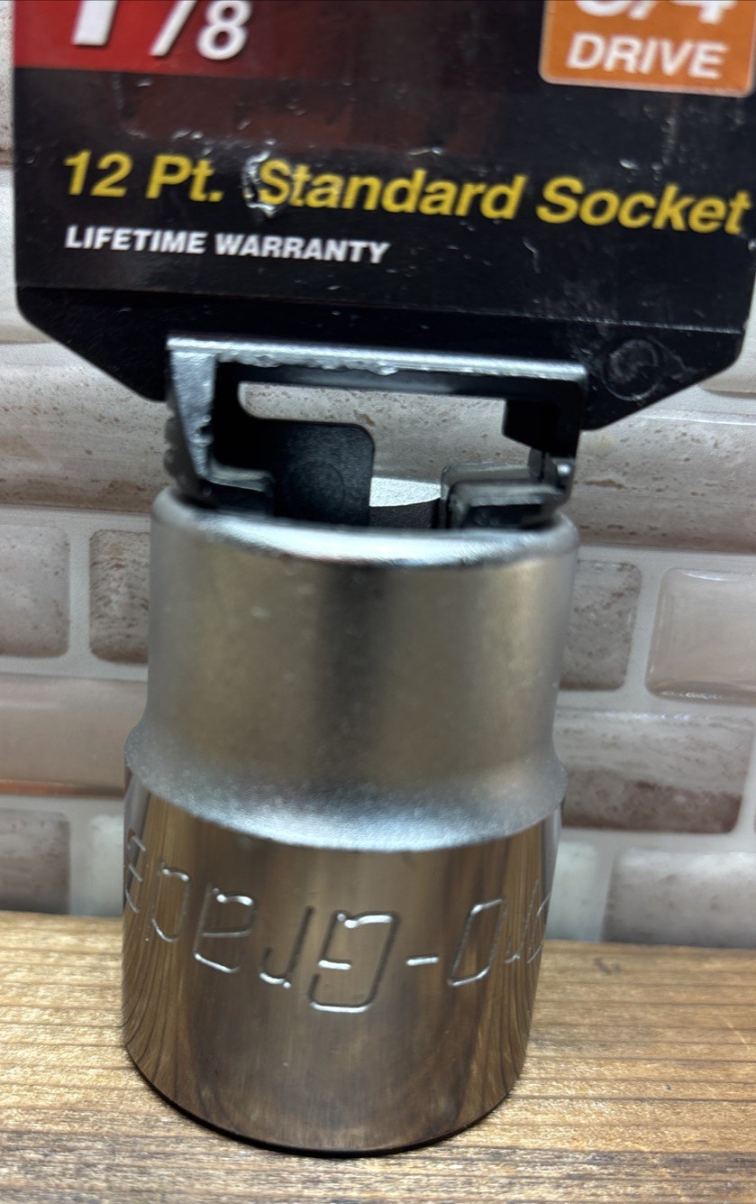 1-1/8” Prograde Socket, 3/4″ Drive, 12 Point, 16205, New, Free US Ship