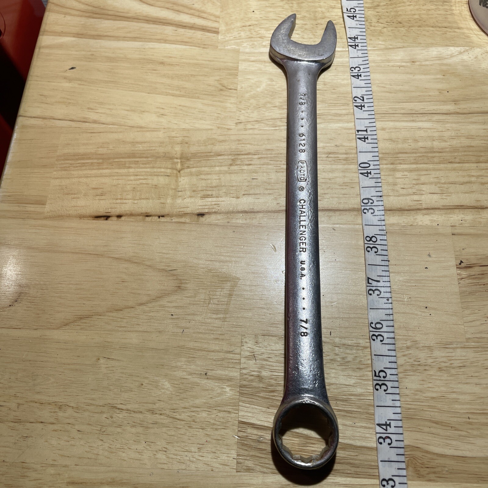 Proto challenger 7/8″ Combination Wrench 12 Point SAE 6128 USA 3 dot