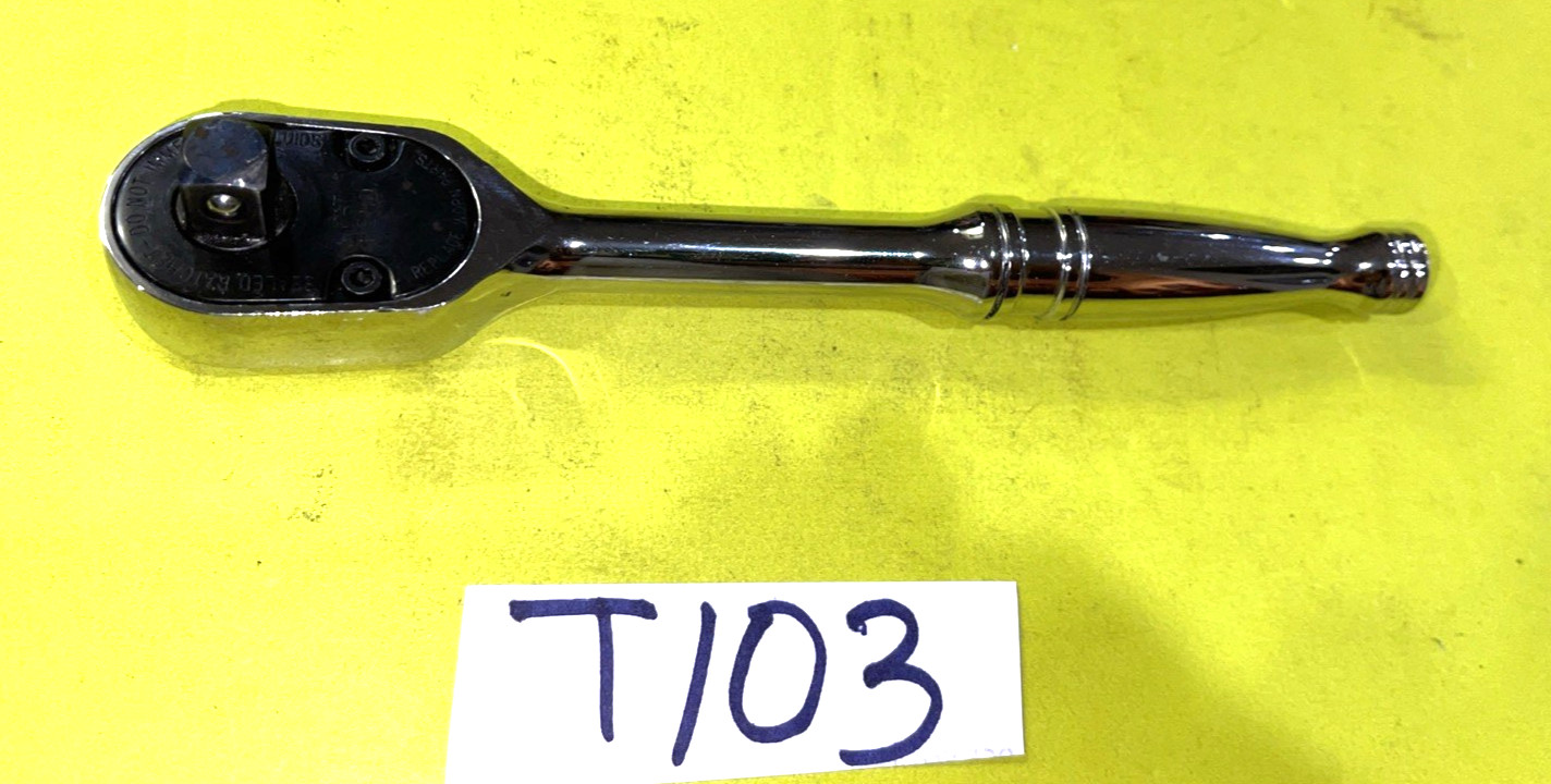 SNAP-ON TOOLS 3/8 DRIVE 7-1/2 INCH CHROME 80TOOTH RATCHET F80 SHIPPED FREE IN US