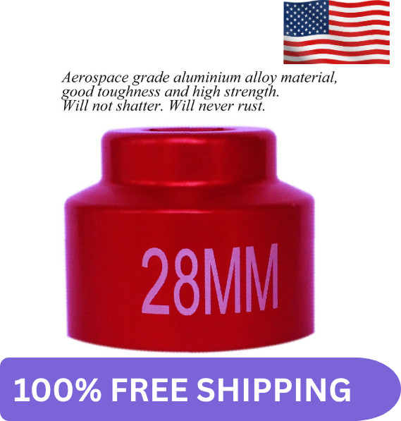 28mm fuel filter Socket Cummins tools 3/8 drive for Dodge Ram 6. 7L 28mm, Red