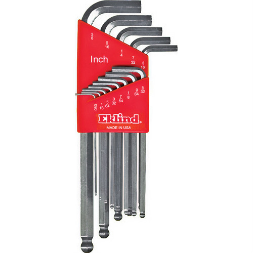 13pcs Inch 0.5″~3/8″ 13313 Ball End Hex L-Key Wrench Set 13313 Made in U.S.A