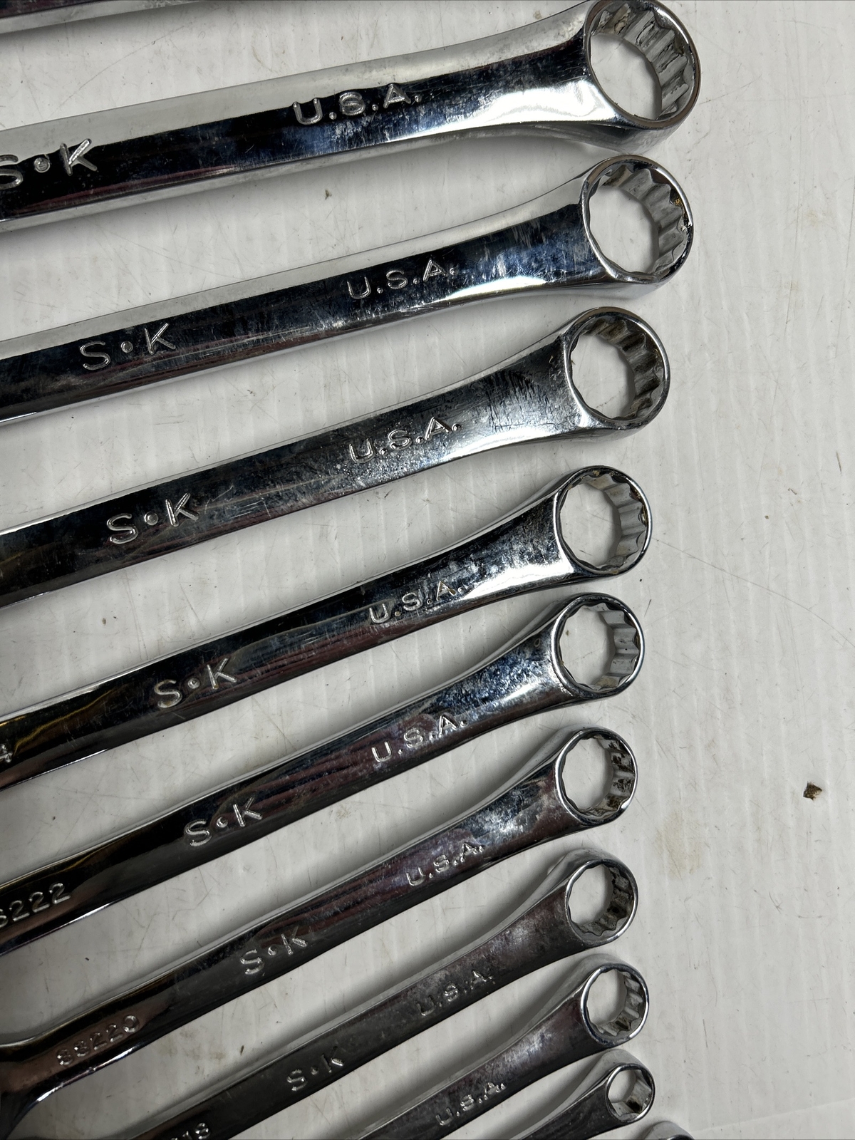 S-K Combination SAE Wrench Set 1″ 15/16 7/8 13/16 3/4 11/16 5/8 9/16 1/2 5/16