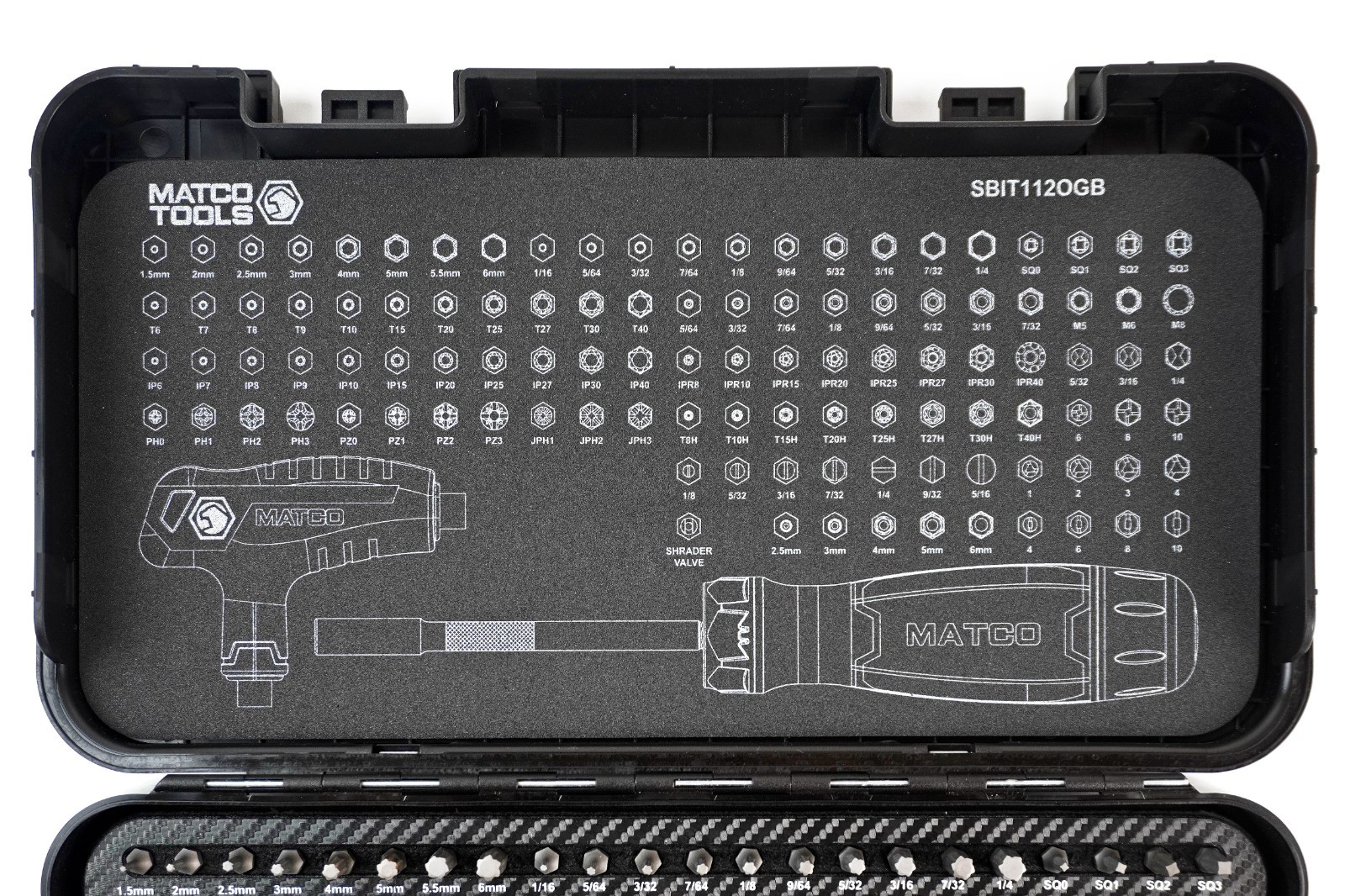 Matco Tools SBIT112OGB 112 Piece Opti-Grip Multi-Bit Set -A