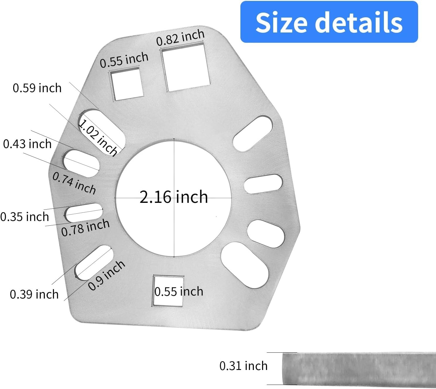 Pinion Holding Tool Yoke Wrench Fixed Square Hex