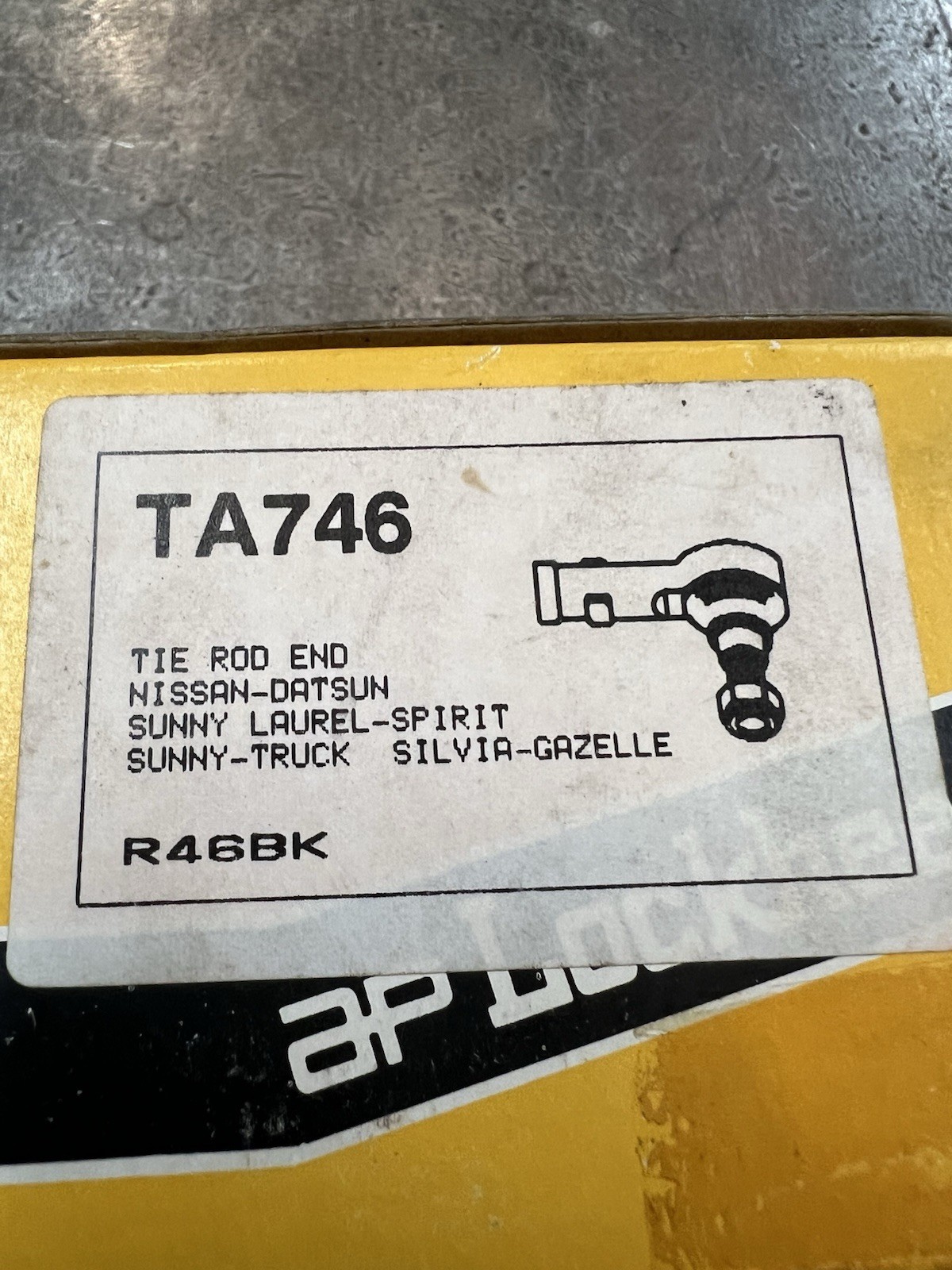 Delphi TA746 Tie‑Rod End / R46BK – Steering Rack to Knuckle Joint
