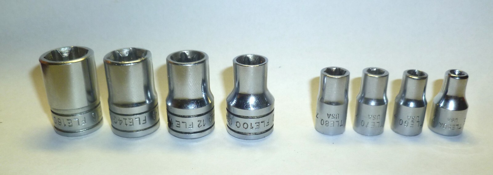 8pc Snap On Tools Torq Sockets 3/8 + 1/4 FLE1630 – TLE50