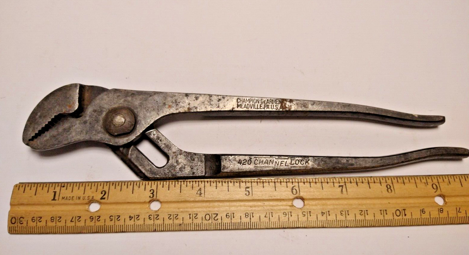 Channel Lock Tools USA 420 9″ Tongue and Groove Pliers Vintage USA G1391
