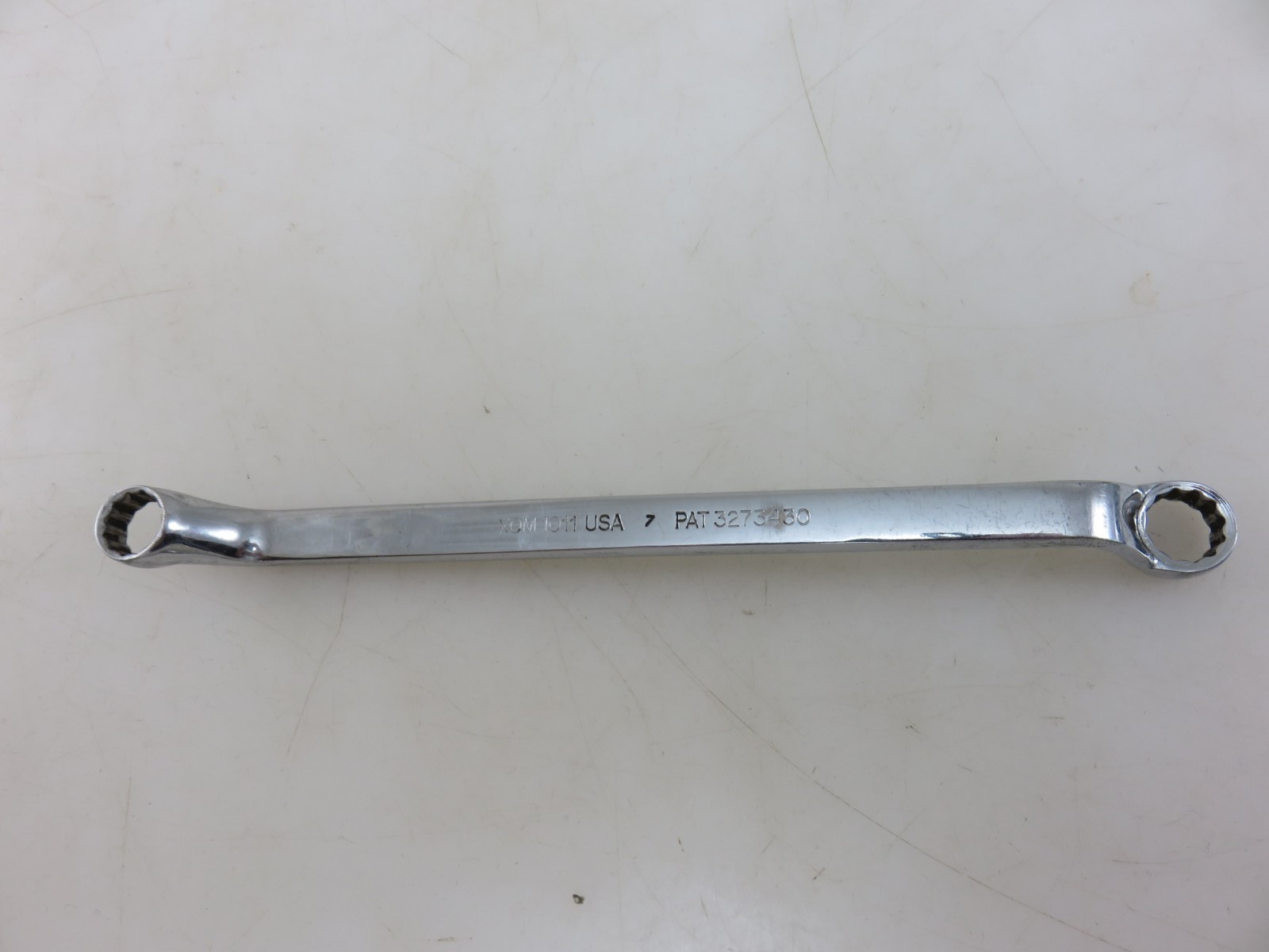 Snap-On XOM1011 METRIC 60° Offset Box End Wrench 10mm x 11mm Vintage Made In USA