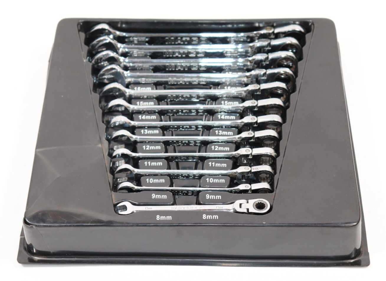 MATCO 12 pc 72-Tooth Metric Flexhead Combo Ratcheting Wrench Set S7GRFM12
