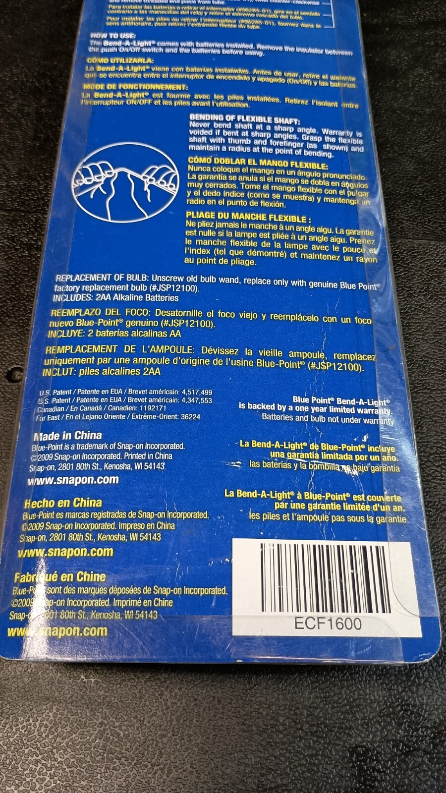 Blue Point Inspection Light ECF1600 Snap On