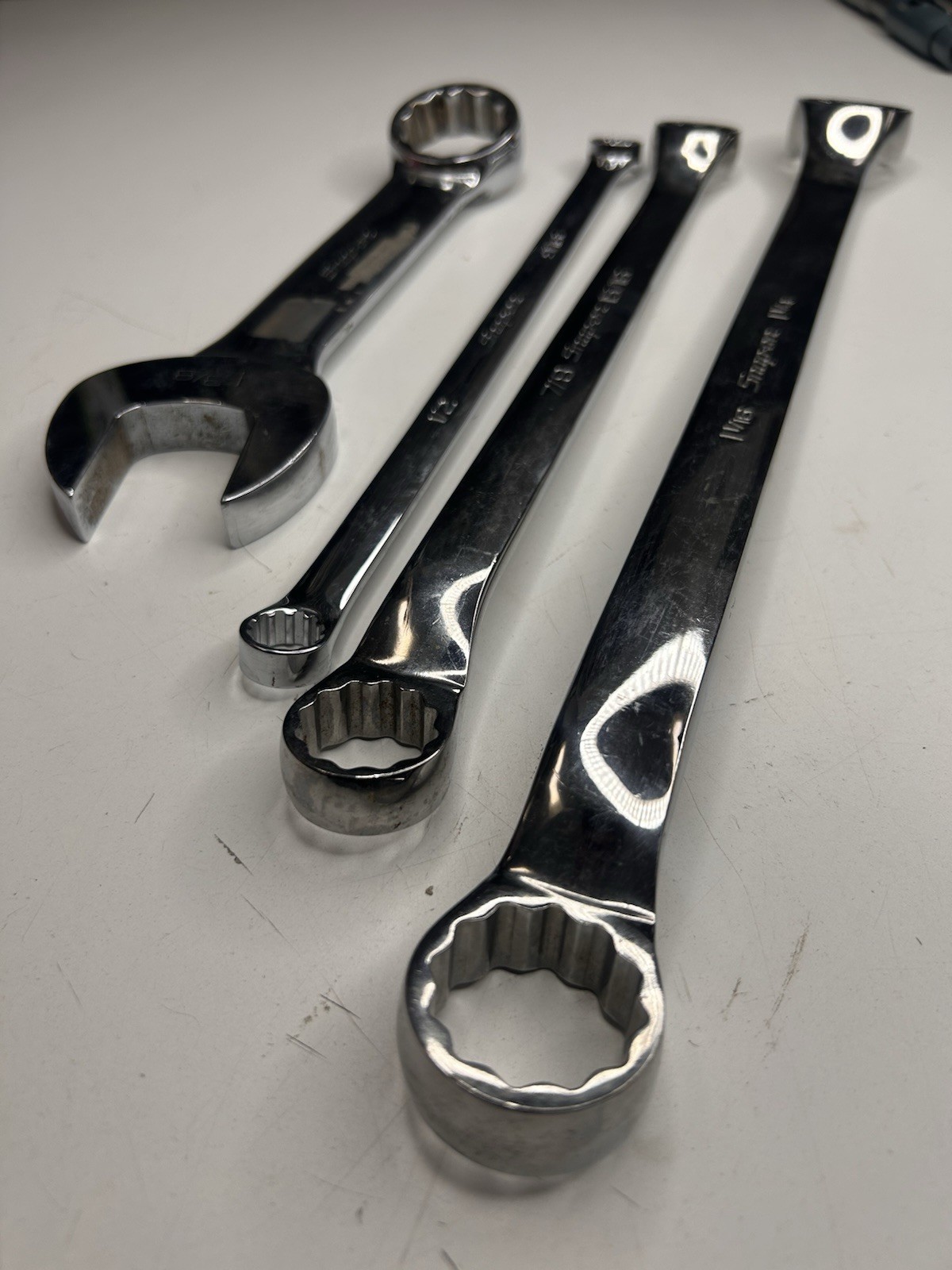 Snap-on USA SAE Double Box & Combination Wrench Lot 4-Piece