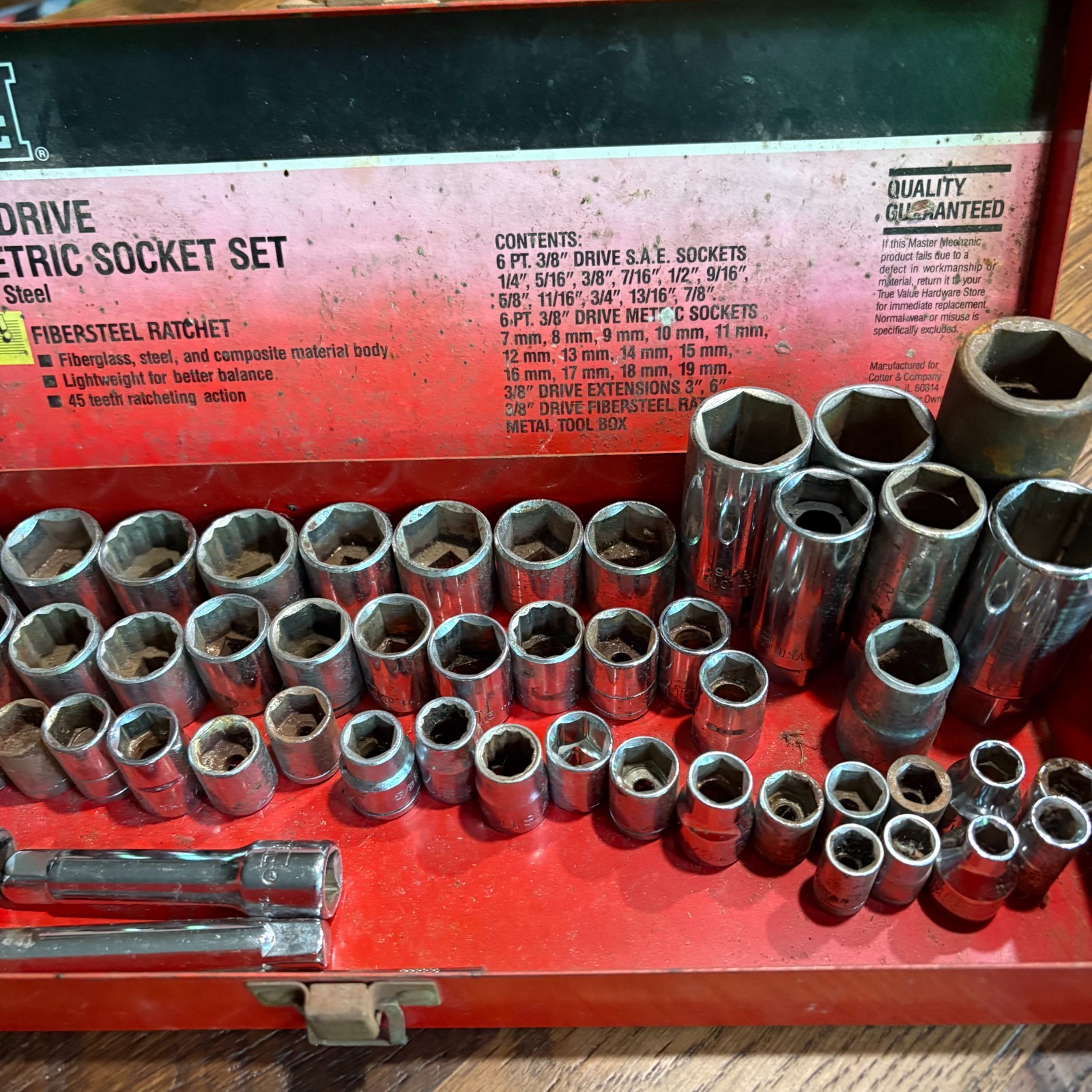 53 Socket Set Plus Two Ratchets Mixed