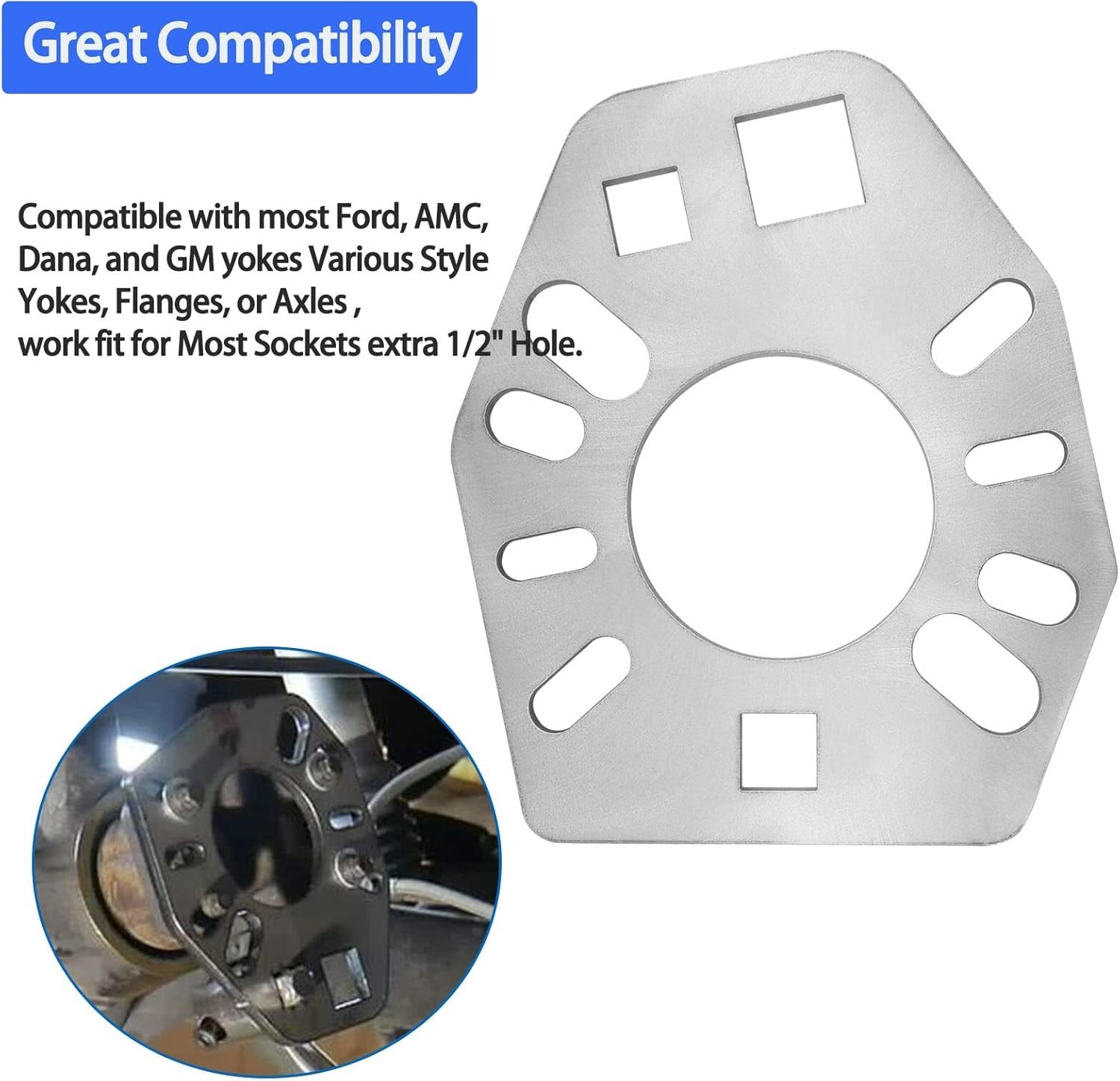 Pinion Holding Tool Yoke Wrench Fixed Square Hex