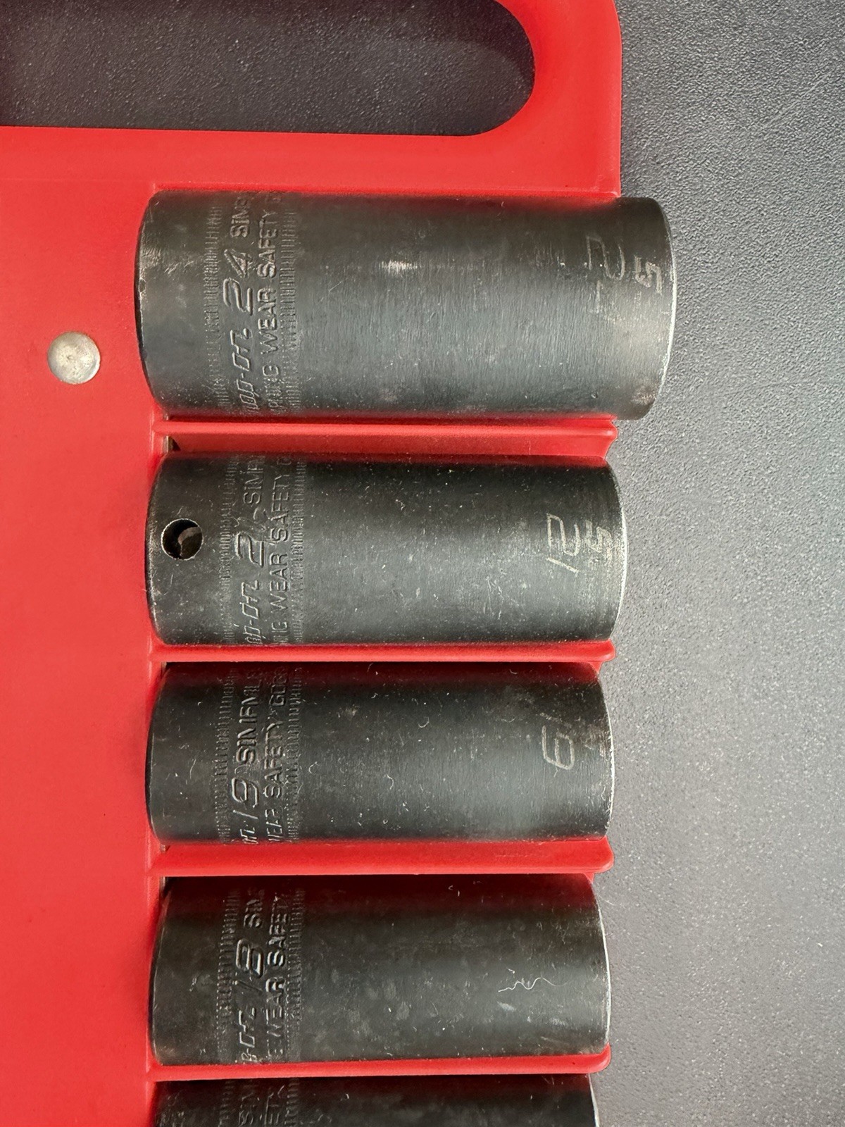 Snap-on 14pc 3/8″ Drive Deep Impact Socket Set Metric 6pt 8-19, 21, 24MM