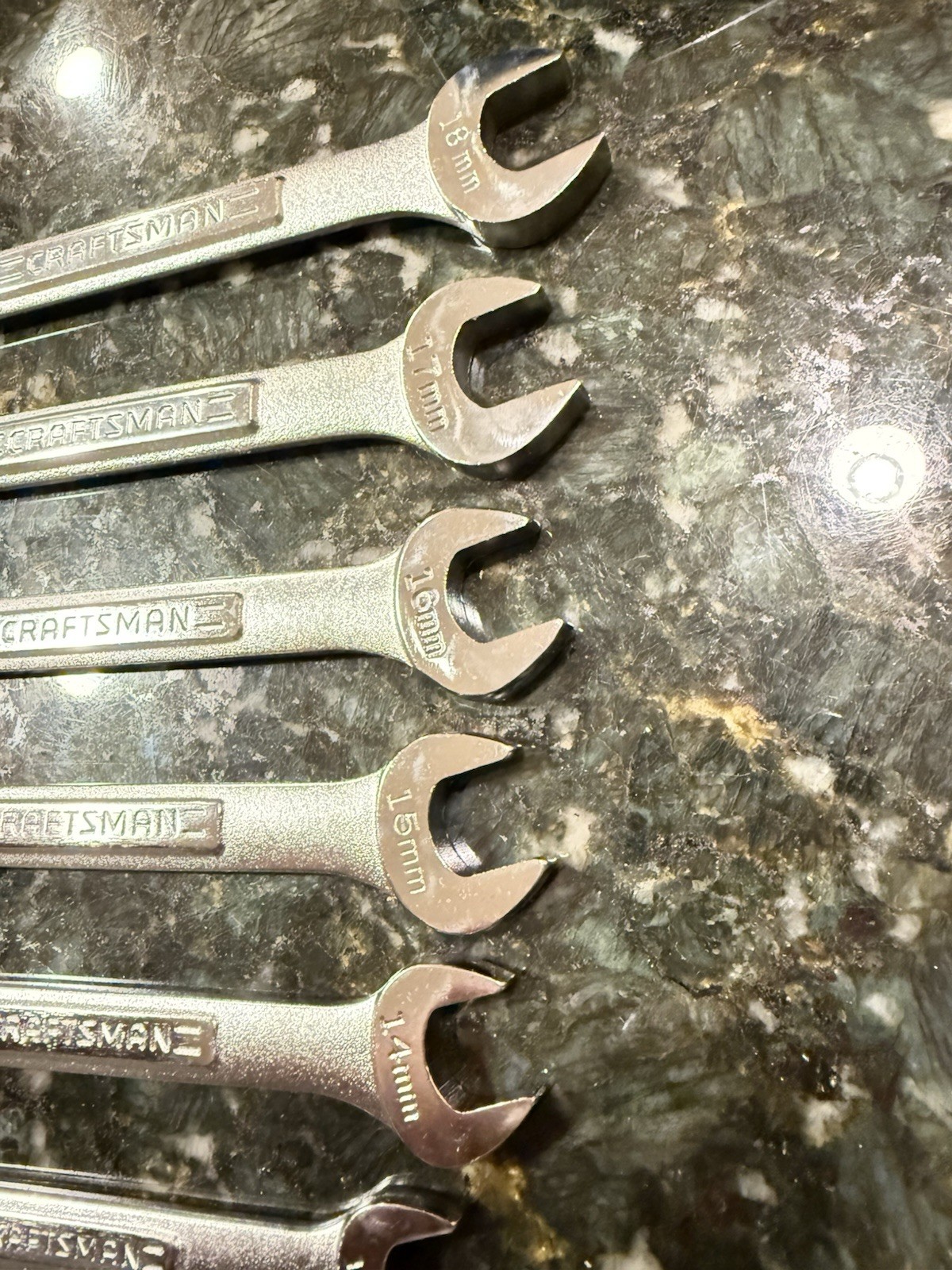 NOS CRAFTSMAN 12pt METRIC Combination Wrench Set 6mm-18 NO Skips (13 pieces) USA