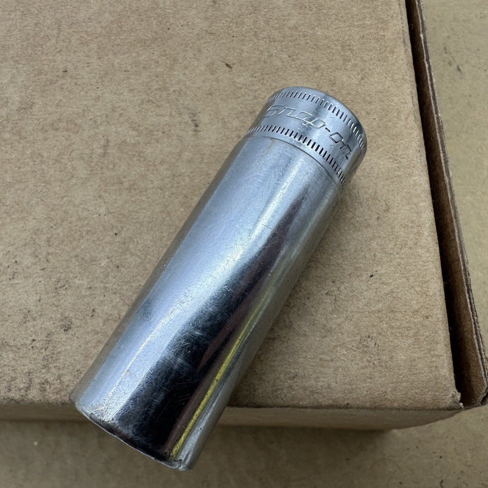 Snap-On #SFSM17 17MM Metric Deep Chrome Socket 3/8″ Drive 6PT Made In USA VGUC