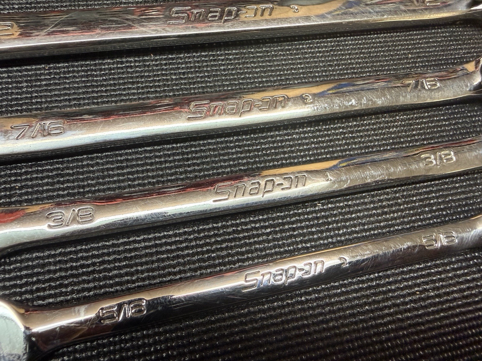 Snap On Reversible Ratcheting 8pc Wrench Set 5/16-3/4”