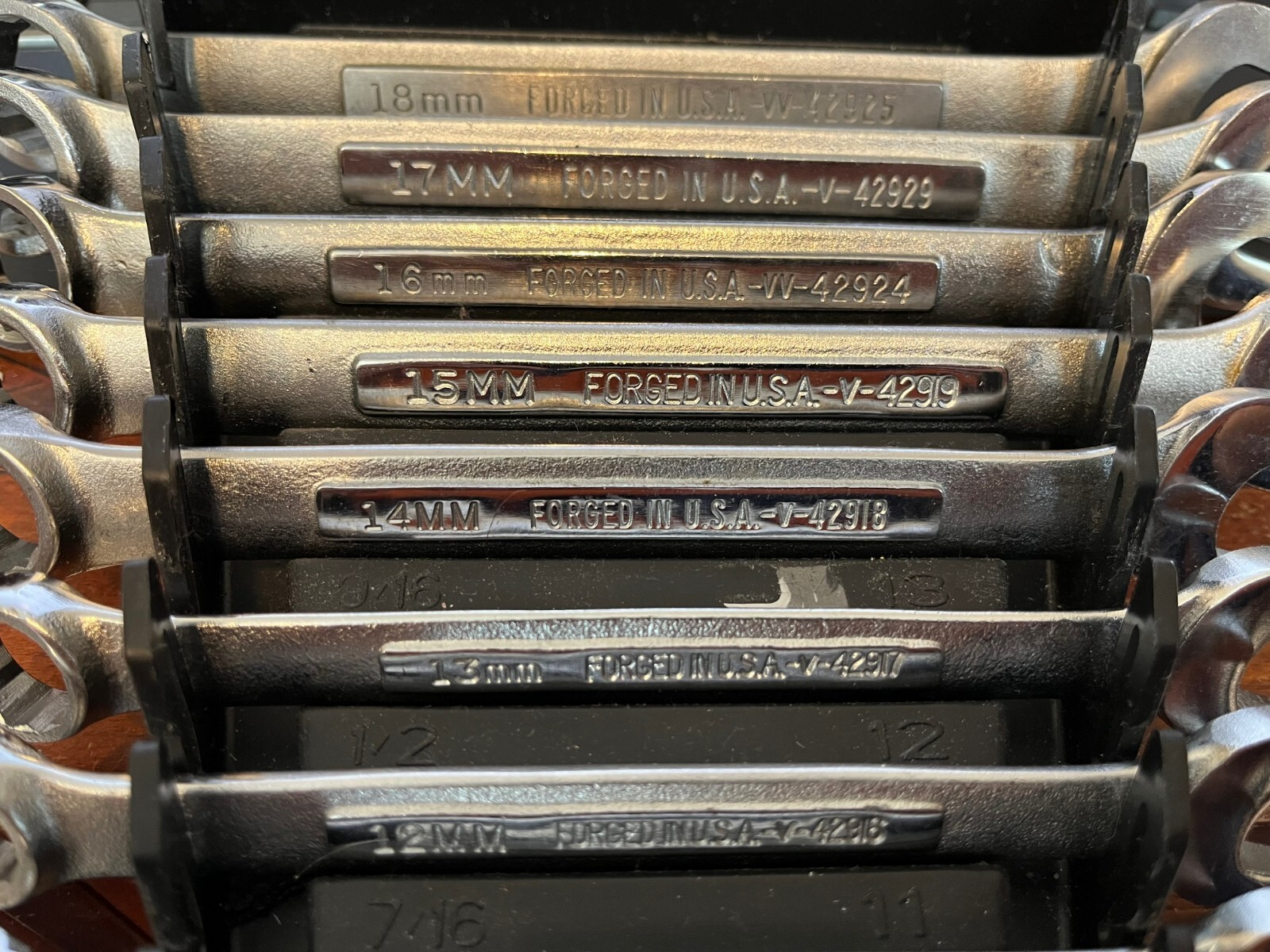 Craftsman Metric Combination Wrench 14 Pc Set 12 Pt 6mm to 19mm USA V -VA-NICE!!
