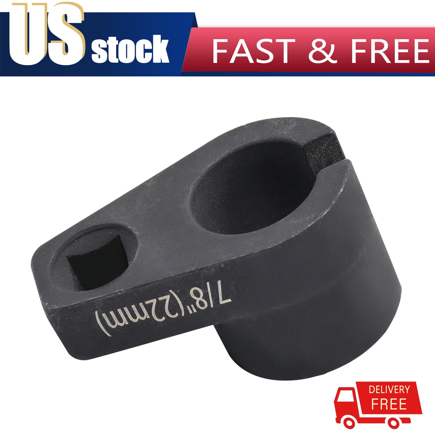 7/8-Inch 22mm Offset Oxygen O2 Sensor Socket Wrench Removal Tool Drive 3/8″ US