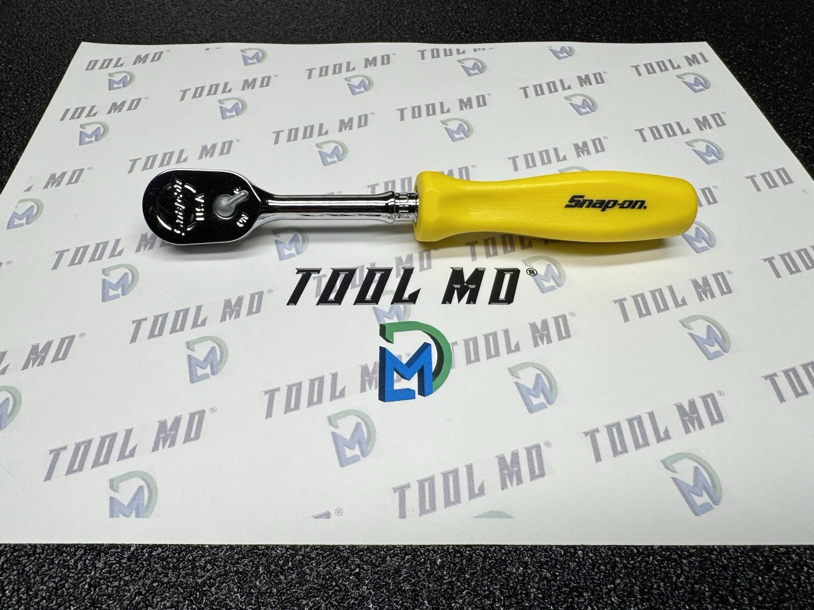 Snap-on Tools NEW CLASSIC YELLOW 1/4″ Drive Hard Grip Long Fixed Ratchet THLD72