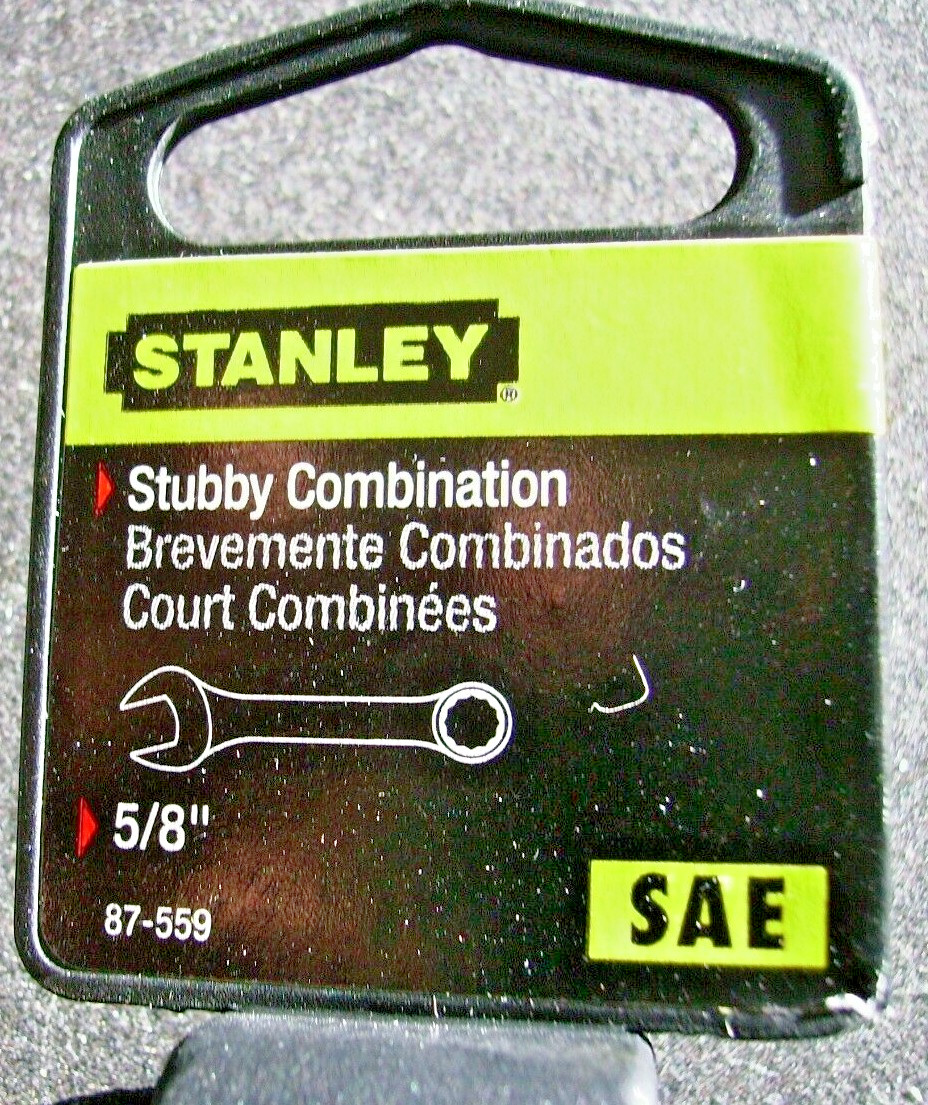 New Stanley 5/8″ Stubby Combination Wrench Chrome Finish