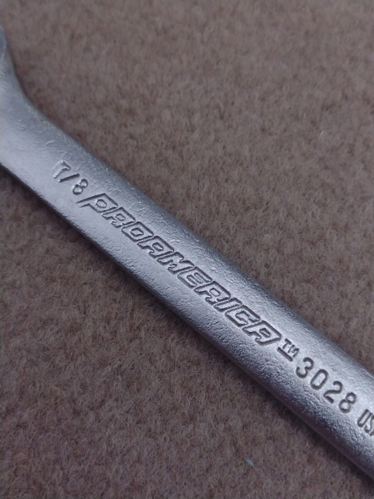 Vintage USA ProAmerica 7/8″ x 15/16″ Double Open End Wrench Chrome SAE Standard