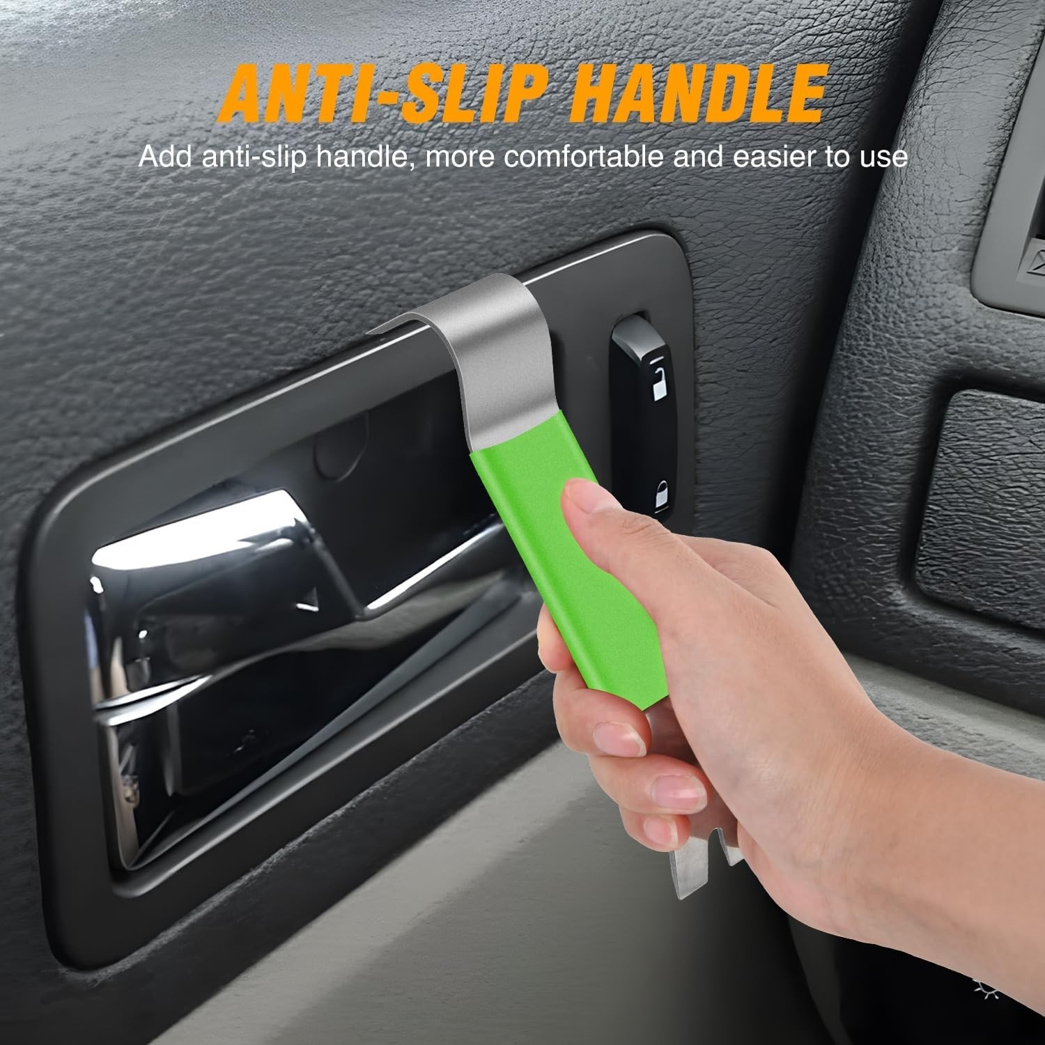 11 PCS Ergonomic Trim Removal Tools for Effortless Car Interior Repairs – Green