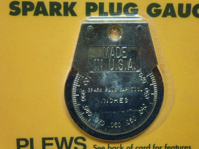 NOS! PLEWS SPARK PLUG GAUGE, No. 72-381, Made in USA!