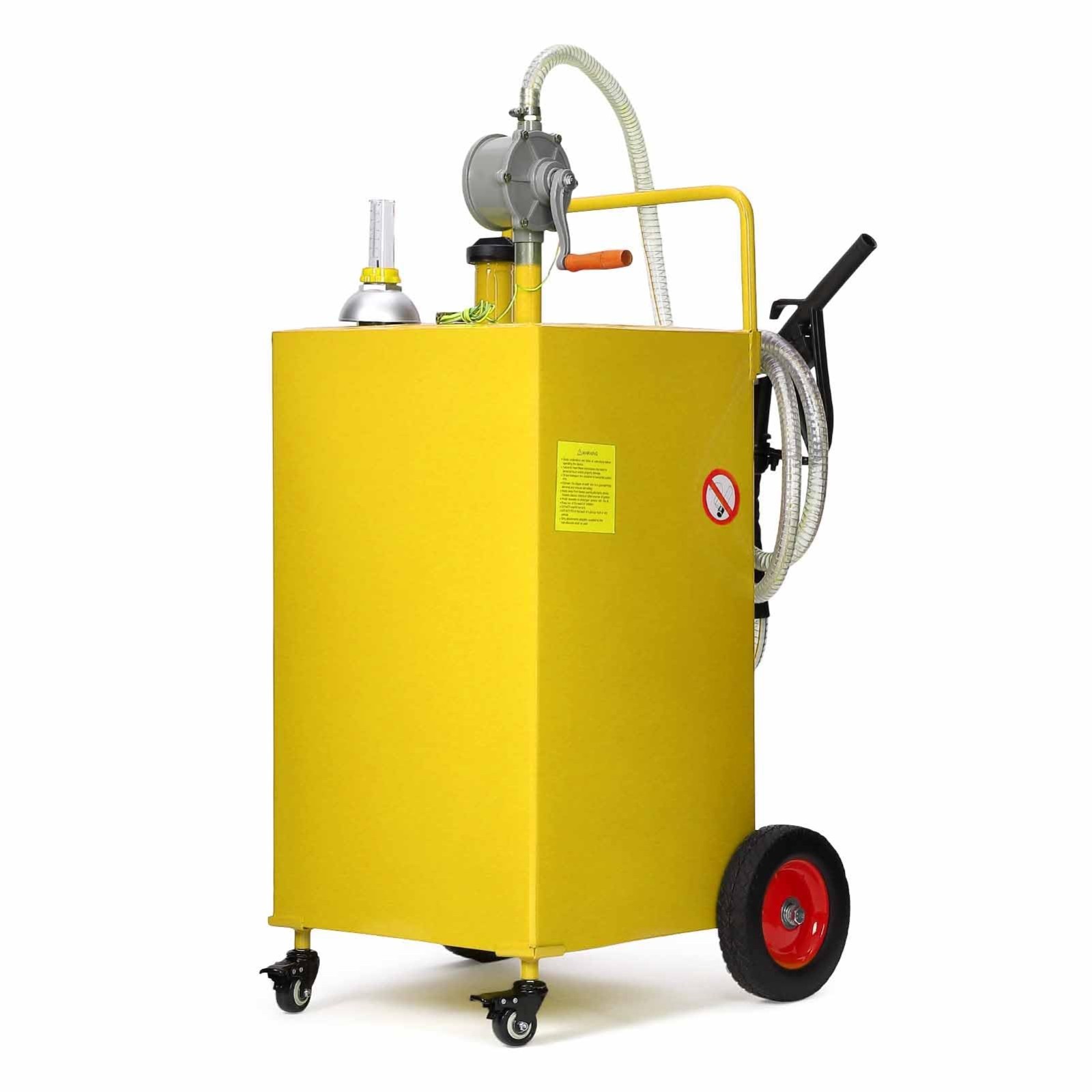 30/35/50 Gal Fuel Caddy Fuel Storage Tank 4 Wheels with Manuel Pump Spill-Proof