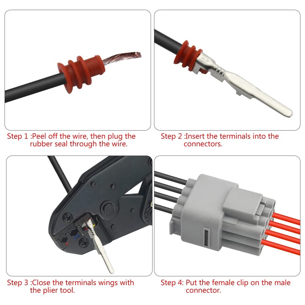WMYCONGCONG 10 Kits Waterproof Electrical Wire Cable 12 Pin Way Connector…