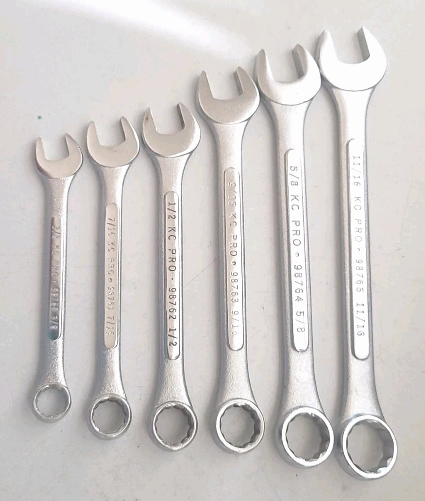 KC PRO PROFESSIONAL WRENCH SET 6-PIECE Tool Lot With Free Shipping Included.