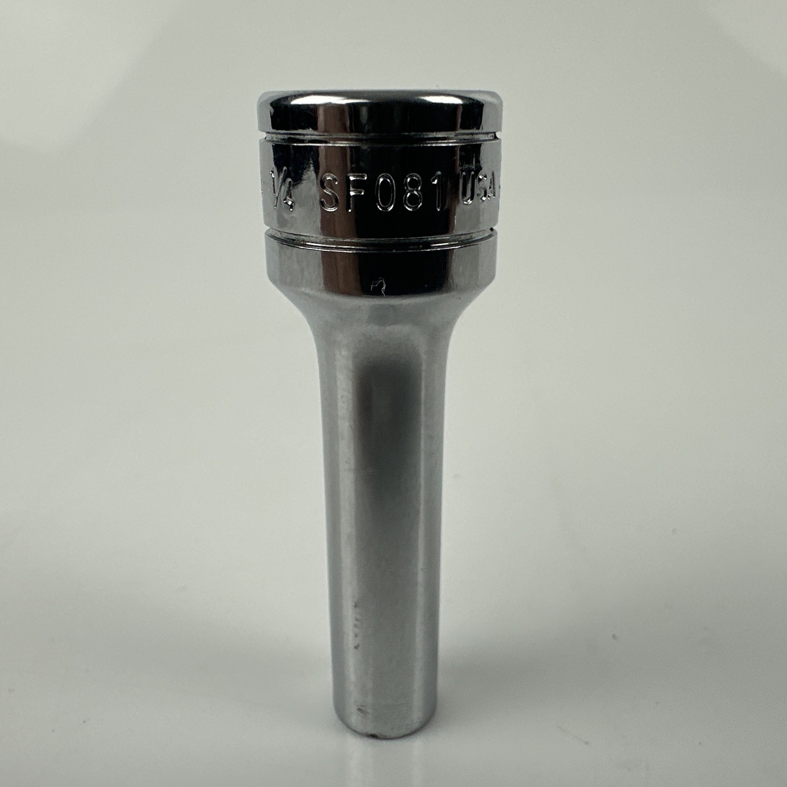 Snapon Tools 3/8” Drive 1/4” Chrome 12 Point Deep Well Socket SF081 USA