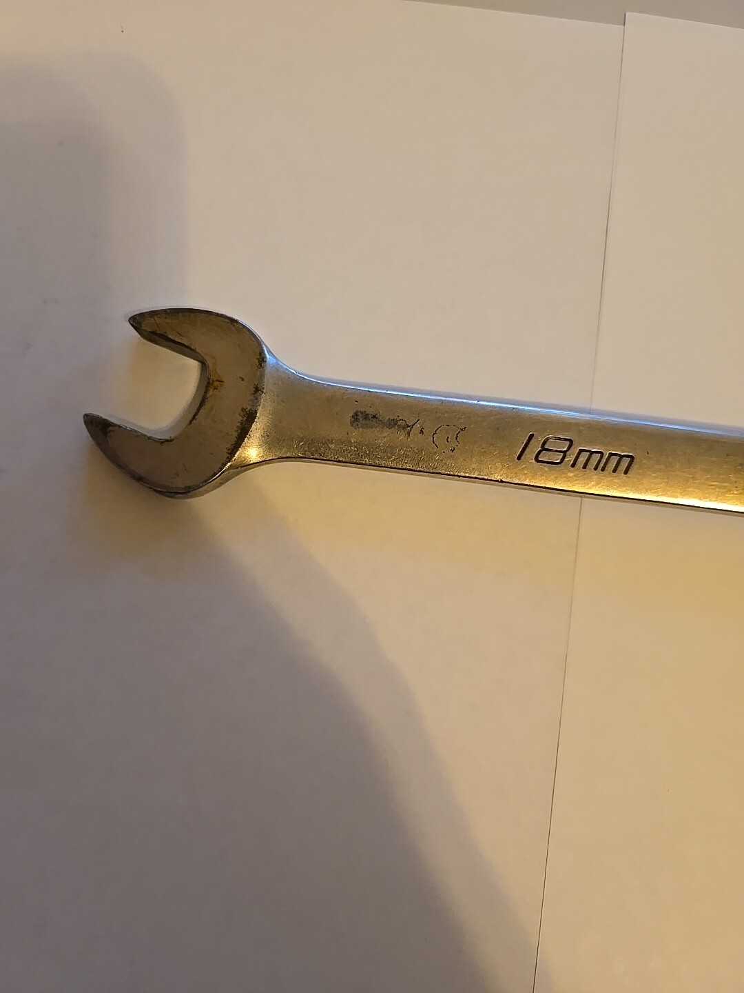 Snap On 18MM 12PT Long Chrome Combination Wrench OEXLM18B