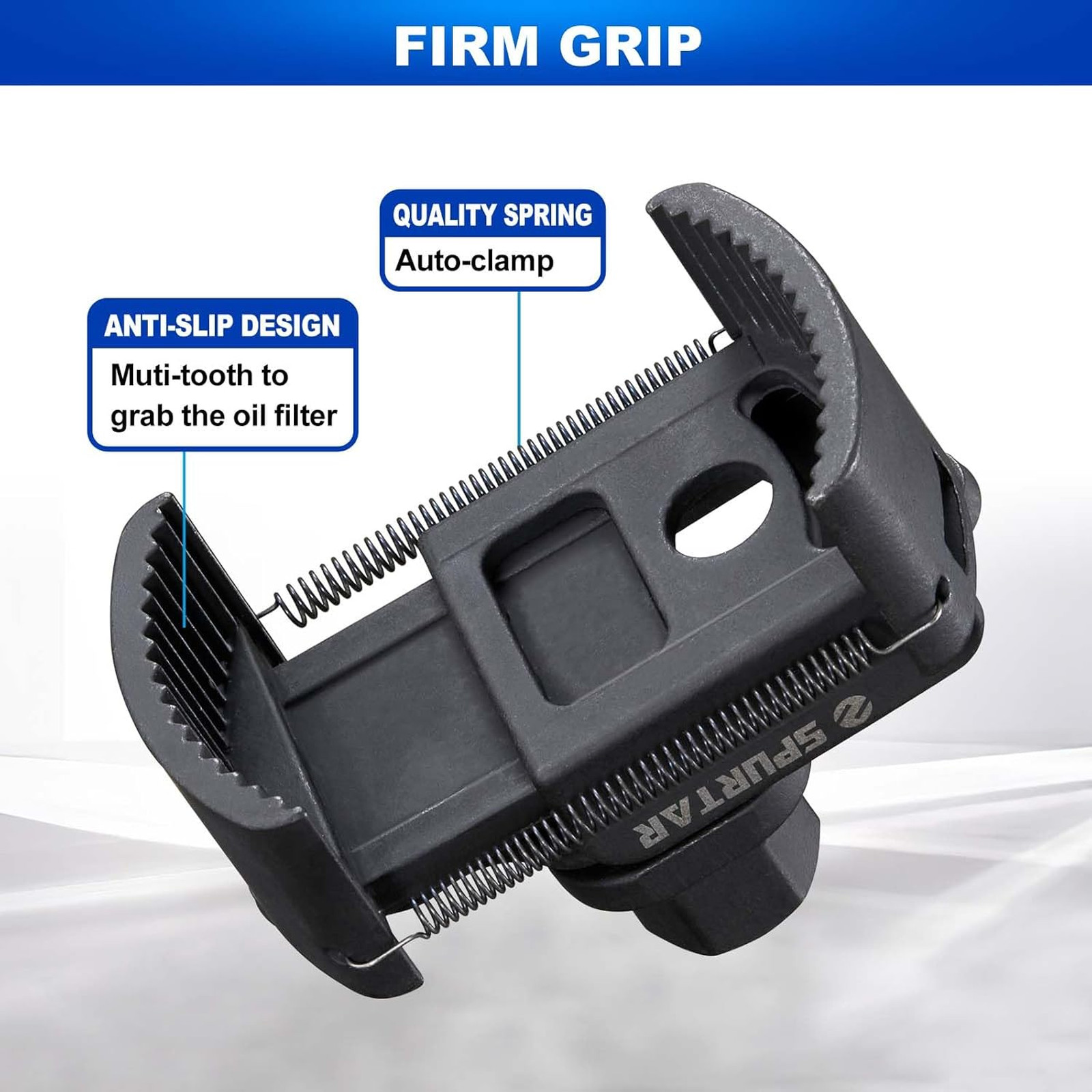 Adjustable Oil Filter Wrench 2-3/8 to 3-1/8 inch 60-80mm Universal 1/2 Inch