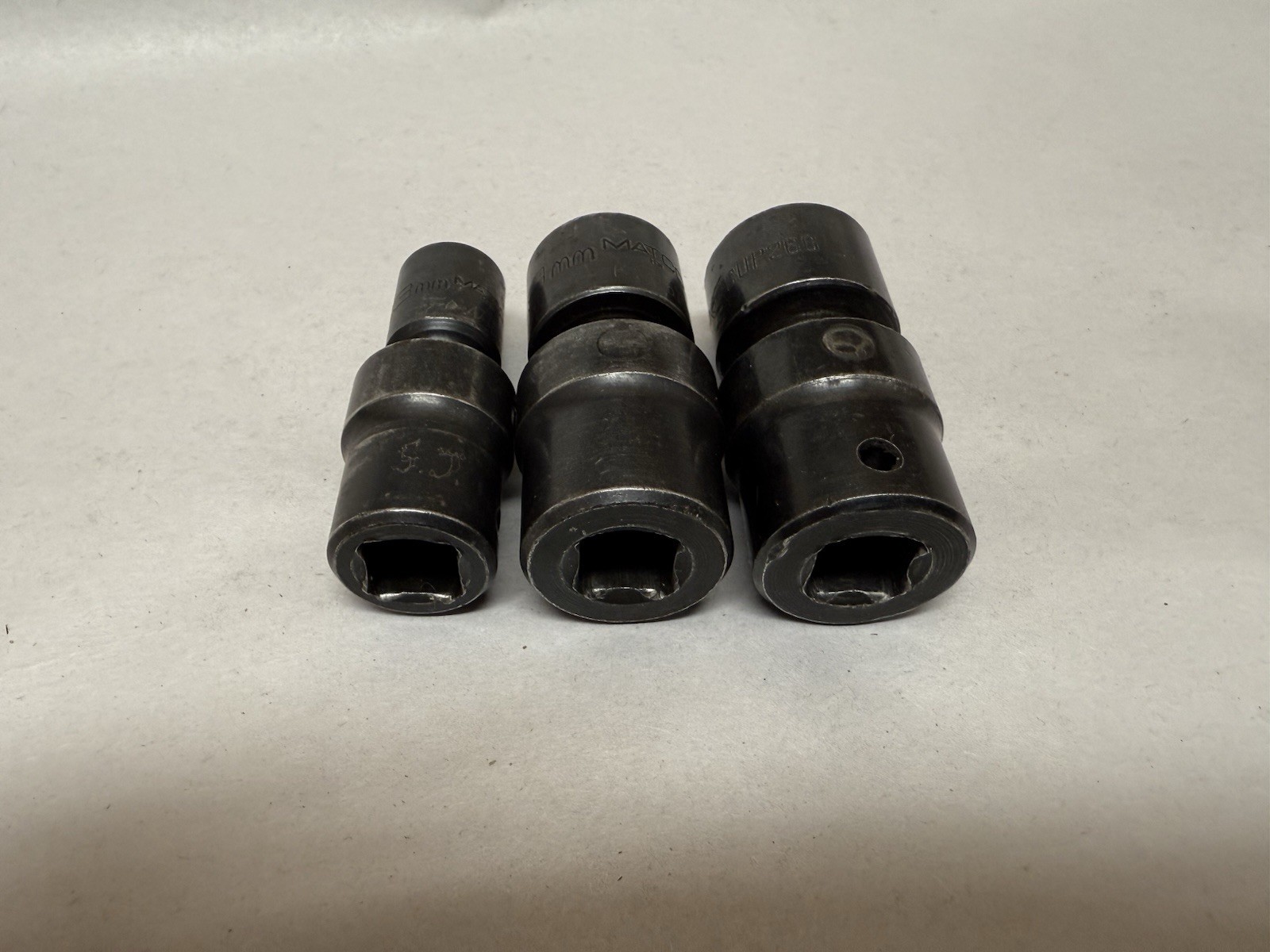 12 pc Lot Matco SAE & Metric Impact Universal Swivel Socket 3/8 & 1/2′ Drive