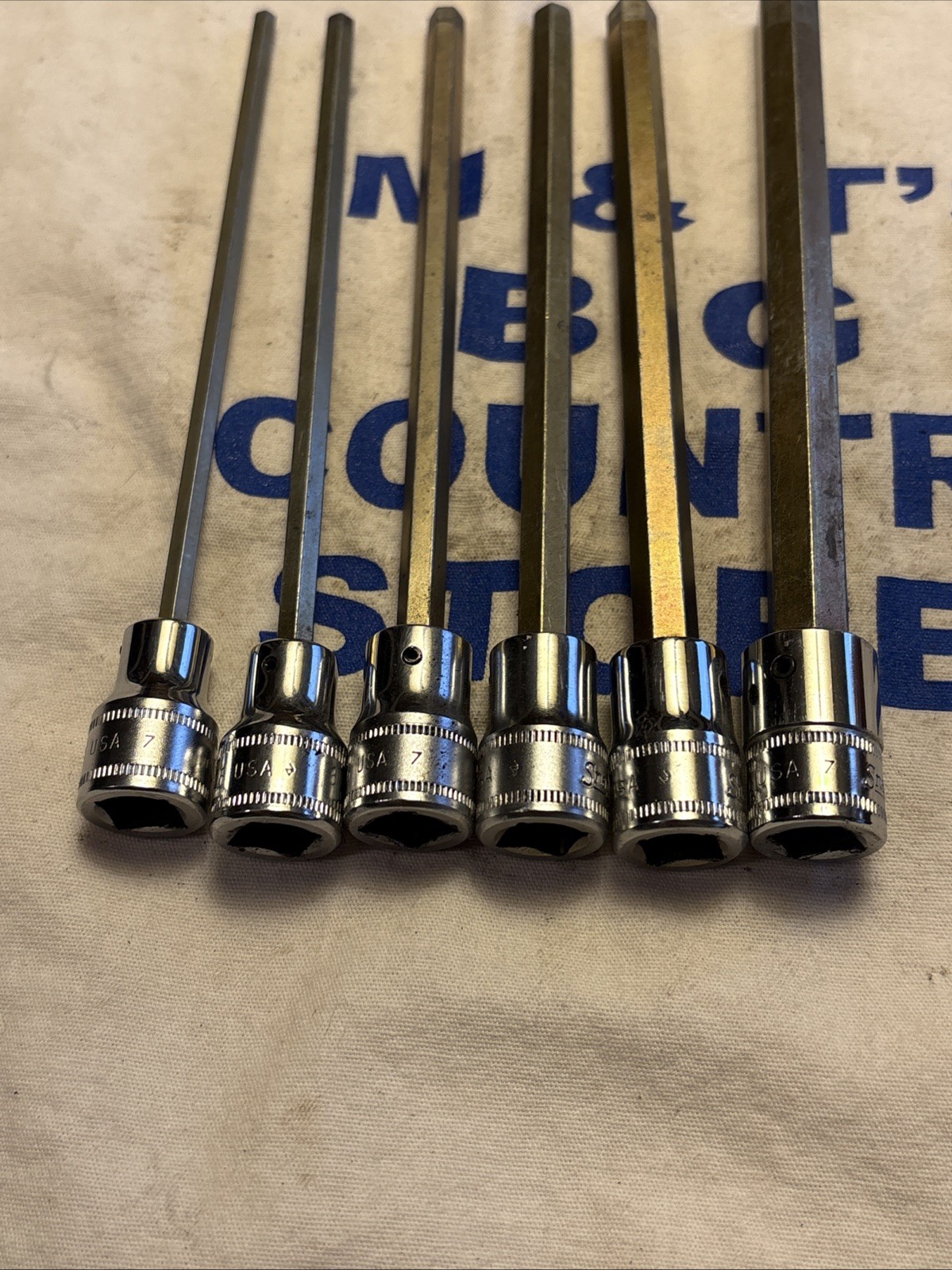 Snap-on USA 3/8″ Drive 6pc Metric Extra-Long Hex Bit Socket Driver Set 206EFAML