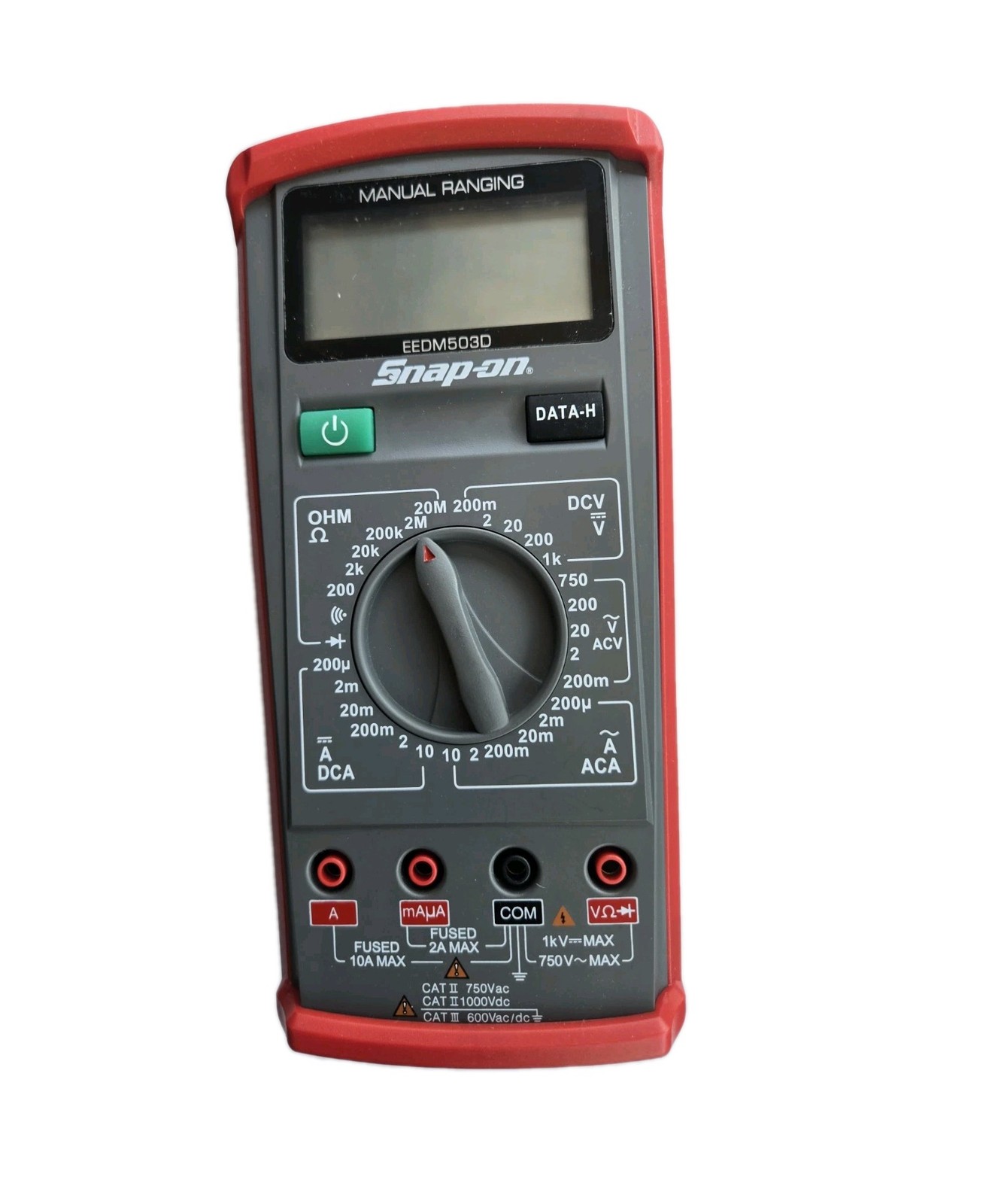 Snap On Tools Traditional Digital Multimeter EEDM503D,DC AC OHM Profess Grade !!